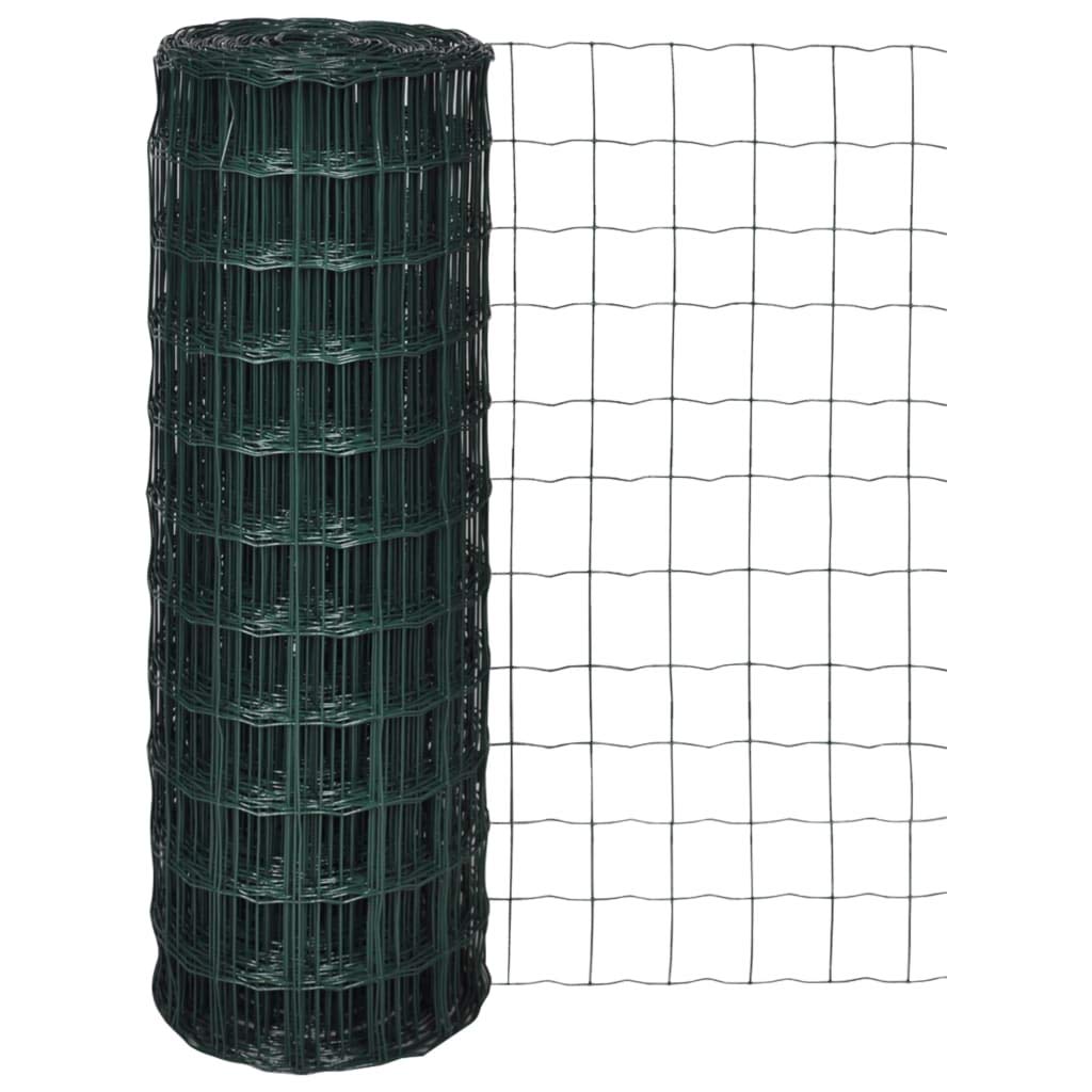 Heavy Duty Green Chicken Wire Fence - 82ft x 3.9ft Steel Mesh for Garden Protection Against Rabbits, Snakes, Rodents, Moles, Raccoons & Weasels | Raised Bed Barrier, Euro Fence, Poultry Netting for Backyard, Farm & Vegetable Garden Security