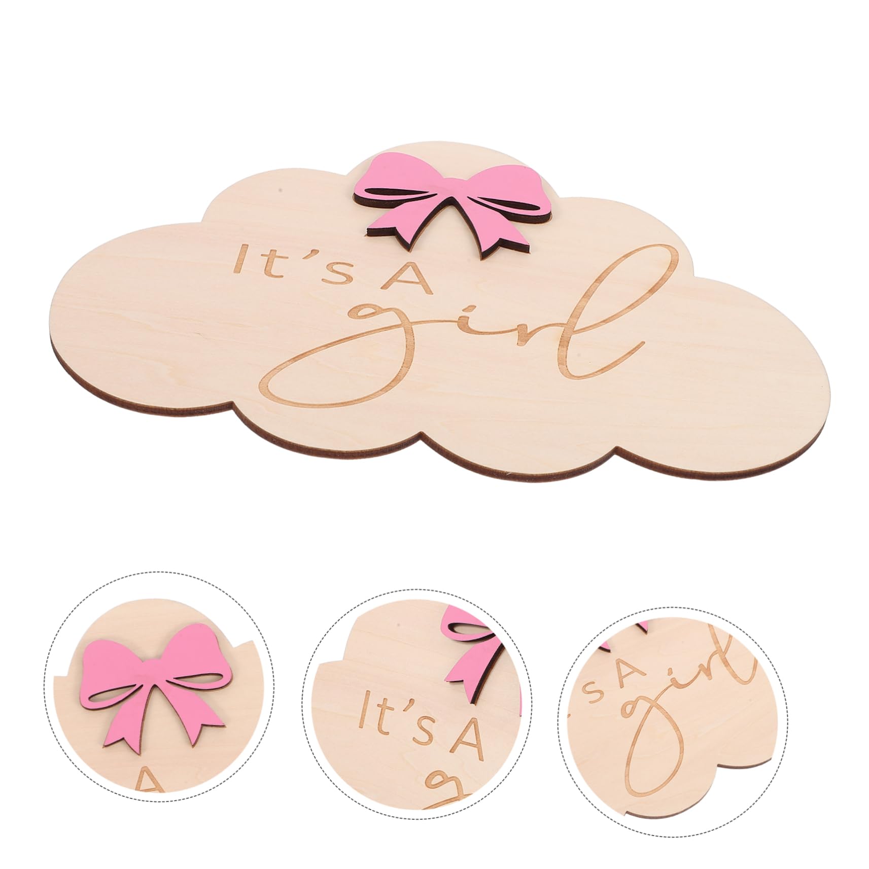 Cloud-Shaped Baby Name Sign - Nursery Milestone & Shower Decor for Newborns