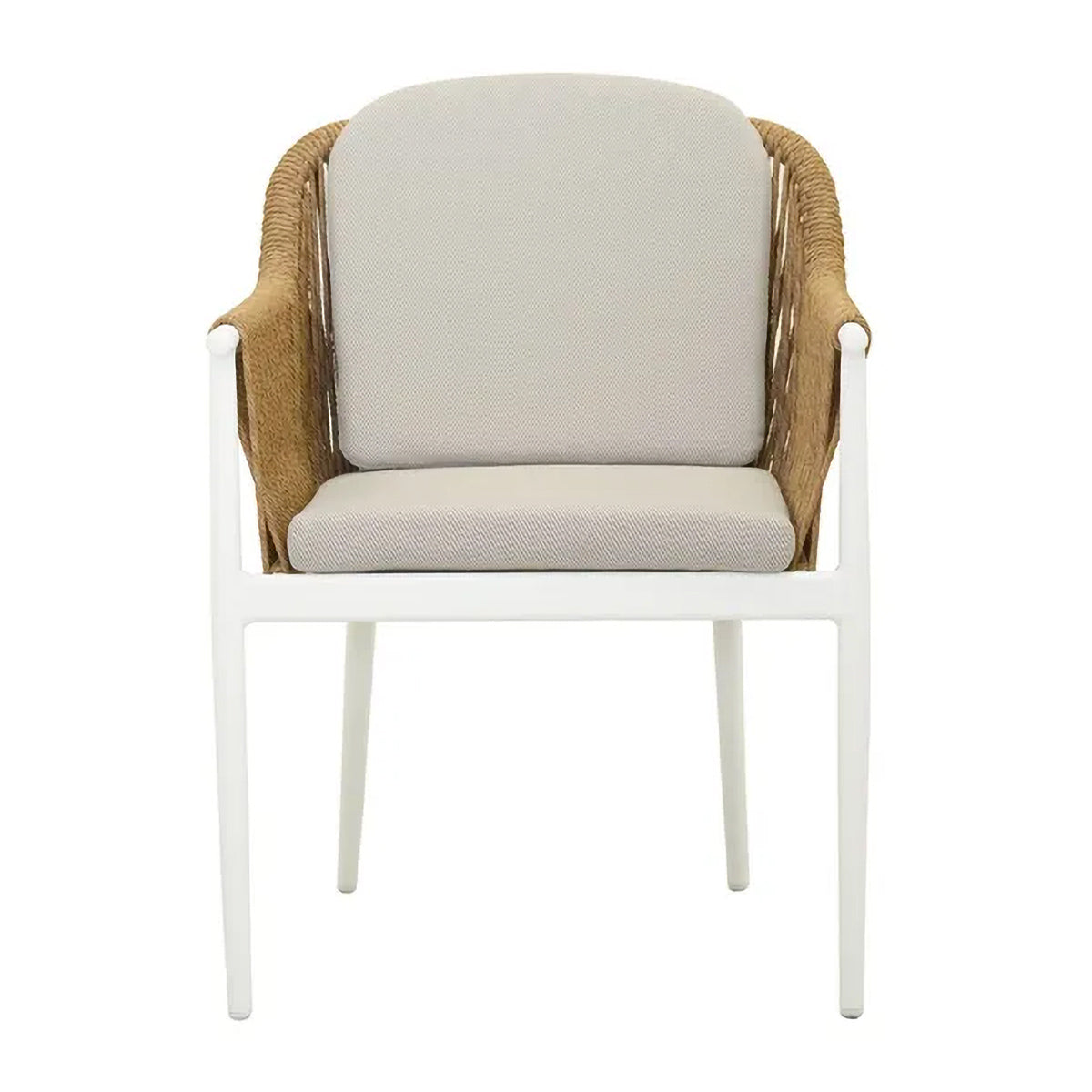 Delphi Modern Dining Armchair - Upholstered Fabric Seat, Sturdy Wooden Legs for Kitchen, Dining Room, and Office Use