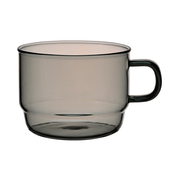 Hario Colours Glass Stacking Mug - 12oz Insulated Coffee Cup for Home, Office & Travel - Durable Stackable Drinking Glasses Set for Tea, Espresso & Hot Beverages
