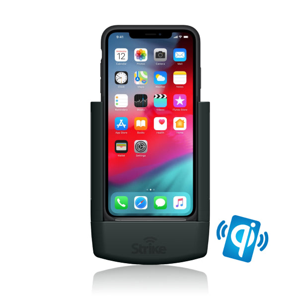 iPhone XS Max Wireless Charging Car Mount Holder - Compatible with Apple Cases & DIY Installation - Perfect for Hands-Free Charging While Driving