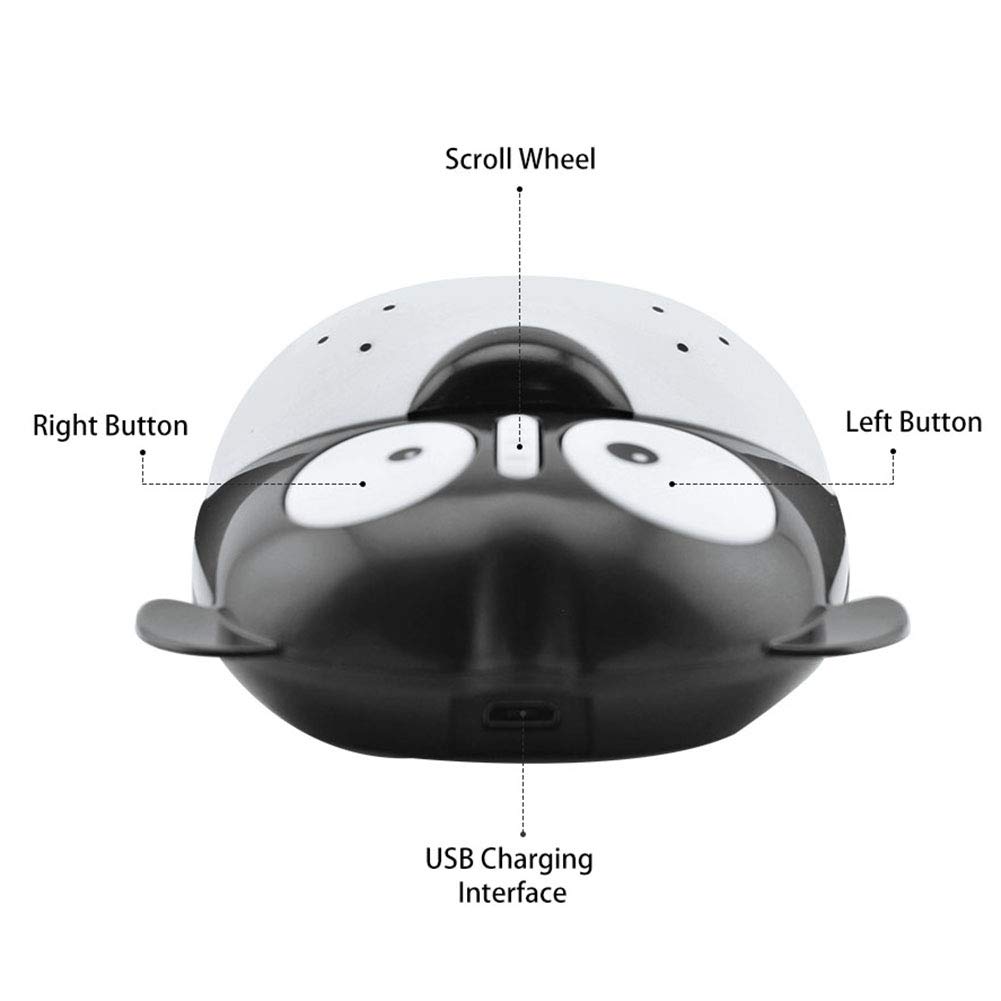 Cute Dog Wireless Mouse 2.4GHz Rechargeable for Laptop & PC - Home Office Use