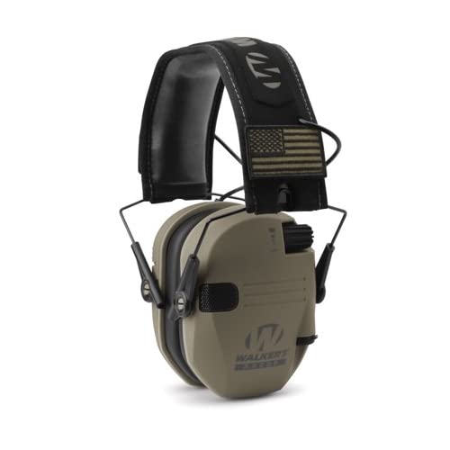 Walker's Razor Slim Electronic Shooting Earmuffs - Noise Cancelling Hearing Protection with Walkie Talkie & Safety Glasses Bundle | Perfect for Hunting, Shooting Range & Outdoor Activities