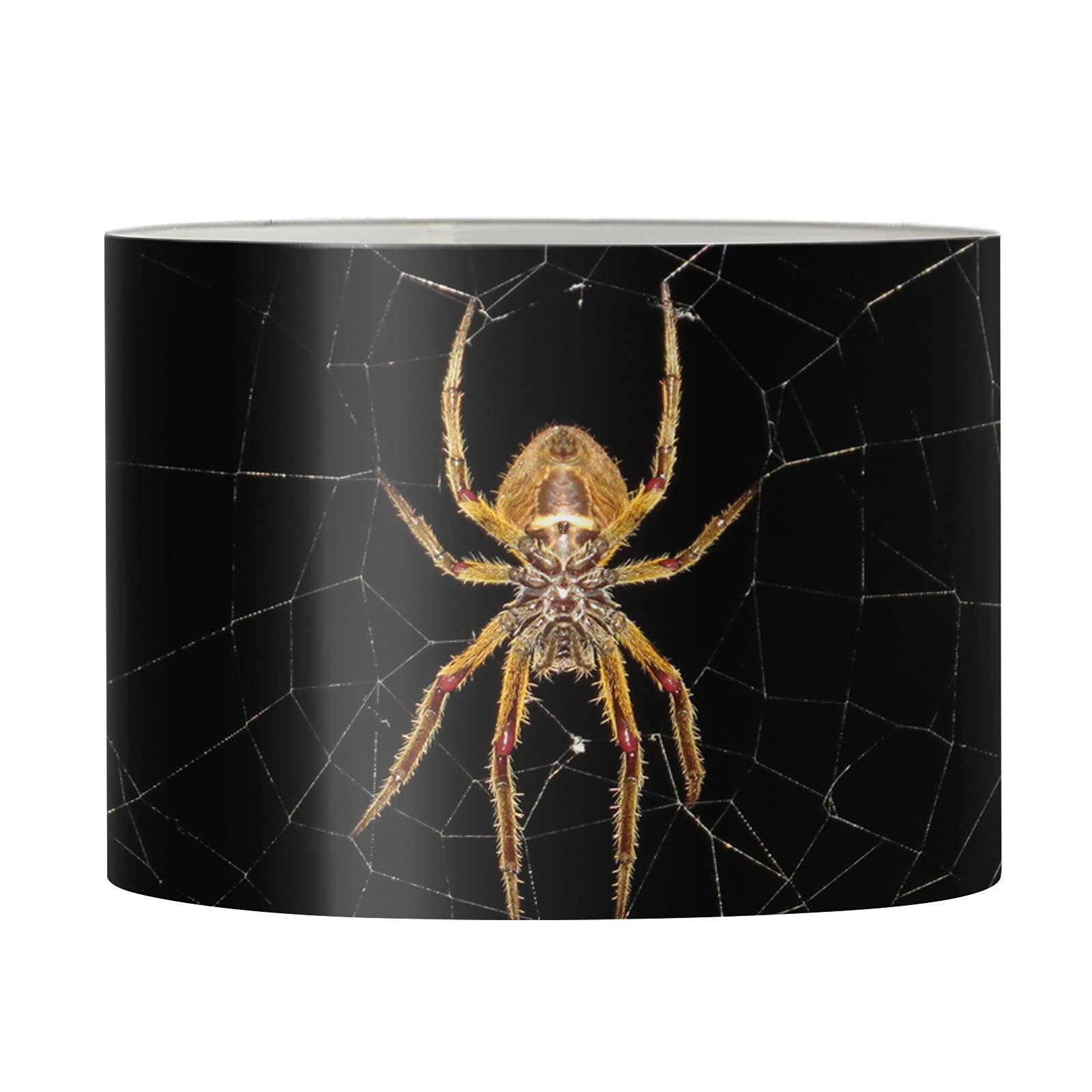 UNICEU Halloween Cobweb Spider Design Drum Lampshade - Decorative Lamp Shade for Floor, Desk & Table Lamps - Perfect for Spooky Home Decor, Halloween Parties & Themed Events