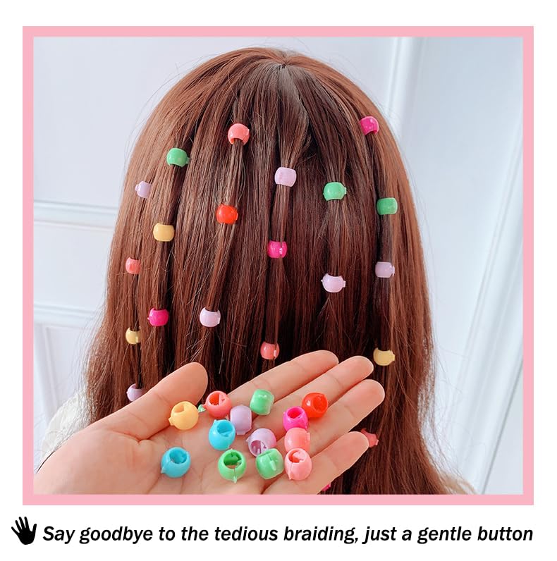 AKOAK 50 PCS Mini Hair Clips with Beads - Plastic Claw Hair Clips for Women, Girls & Kids | Cute Hair Accessories for School, Parties & Daily Styling (Random Colors)