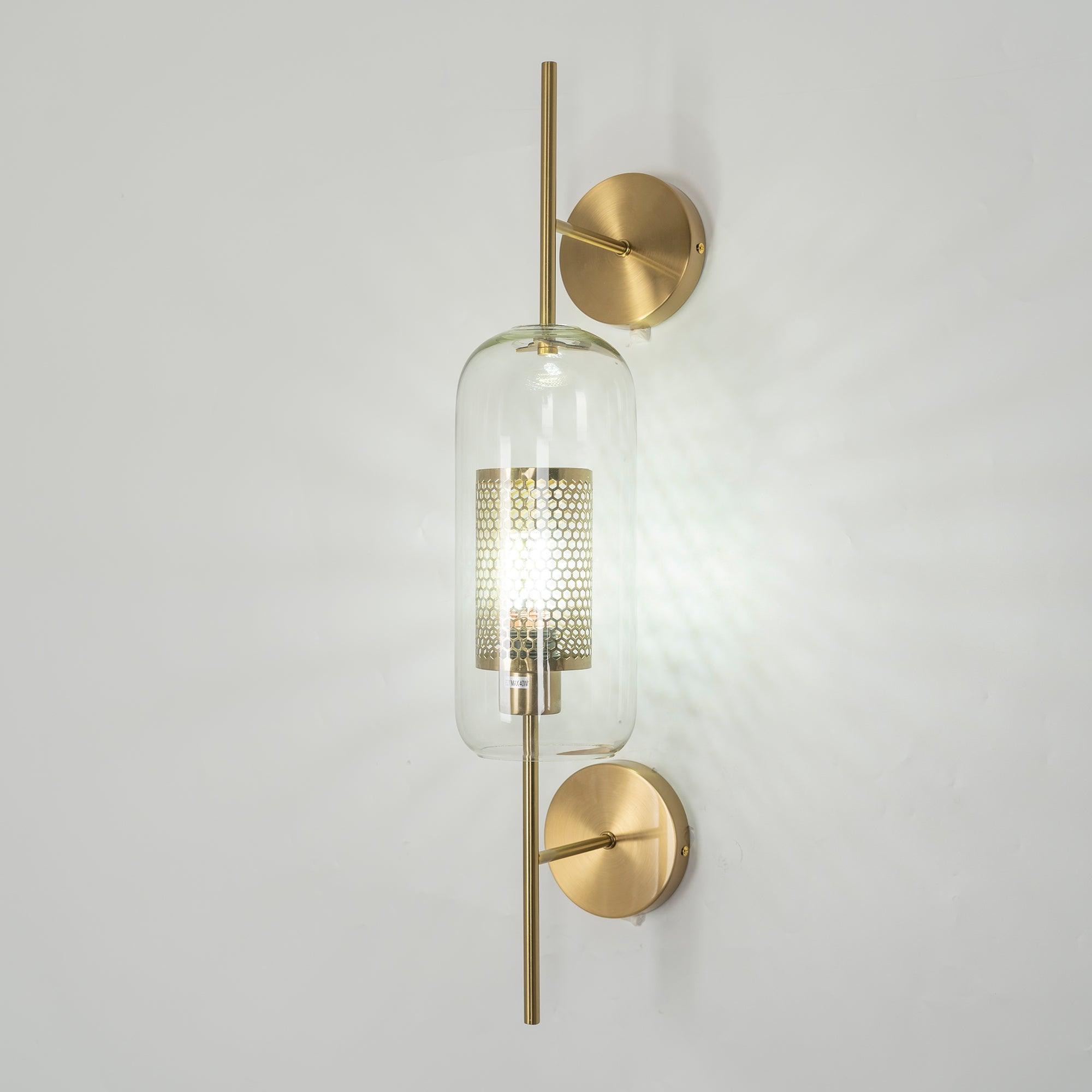 Chiswick Modern Glass Wall Light Fixture - Sleek Indoor/Outdoor Sconce for Living Room, Bedroom, or Patio Lighting