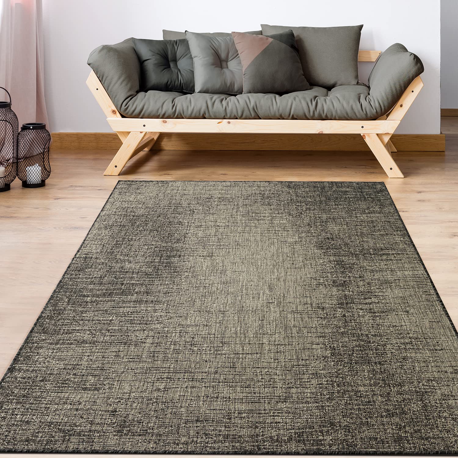 Antep Rugs 8x10 Outdoor/Indoor Modern Abstract Area Rug - Waterproof & Fade Resistant - Perfect for Patio, Living Room, or Bedroom (Gray, 7'10