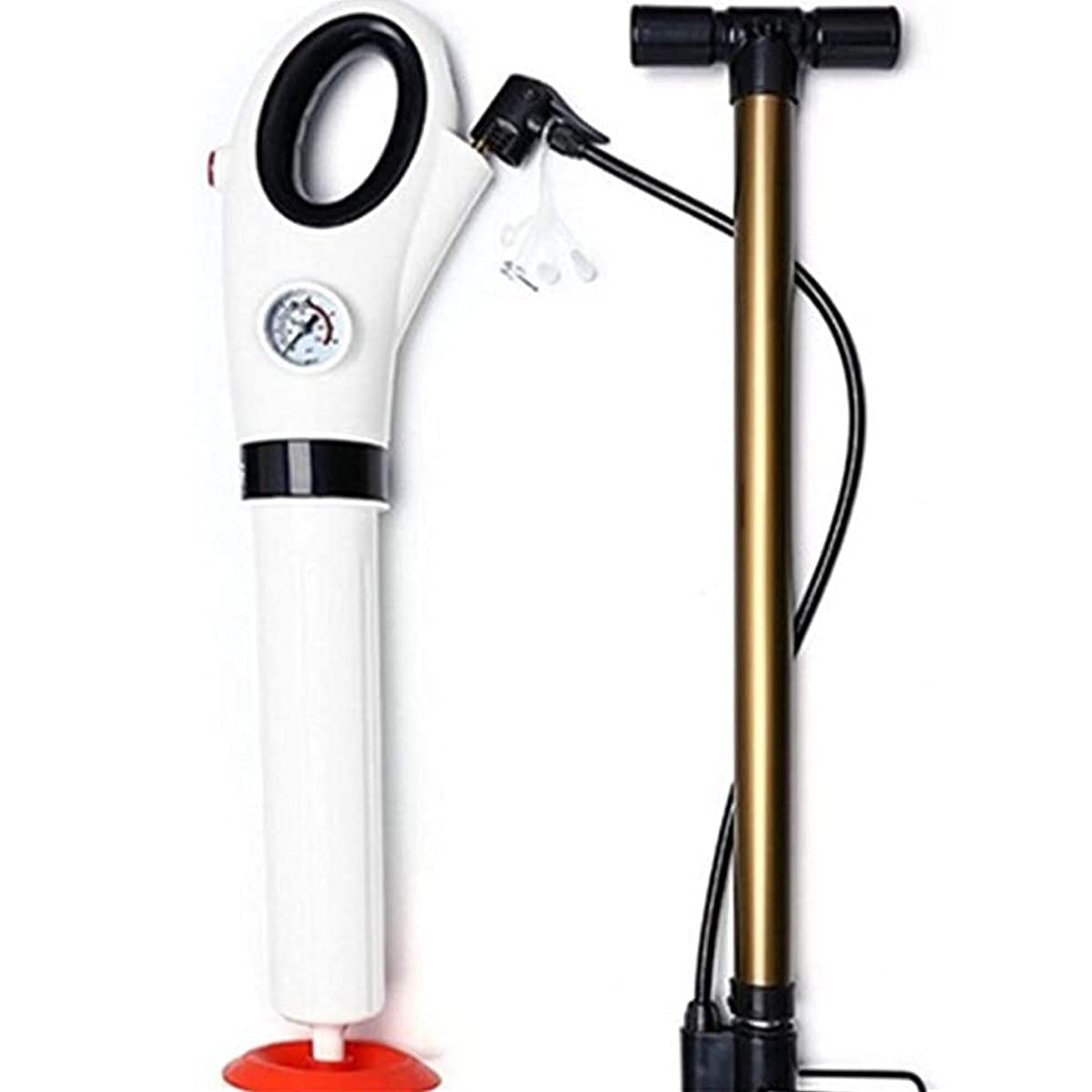 Powerful Air Pressure Toilet Plunger & Drain Blaster - High Pressure Manual Pump for Clogged Sink, Bath, Floor & Kitchen Drains - Fast Pipe Unclogging Tool for Home & Commercial Use