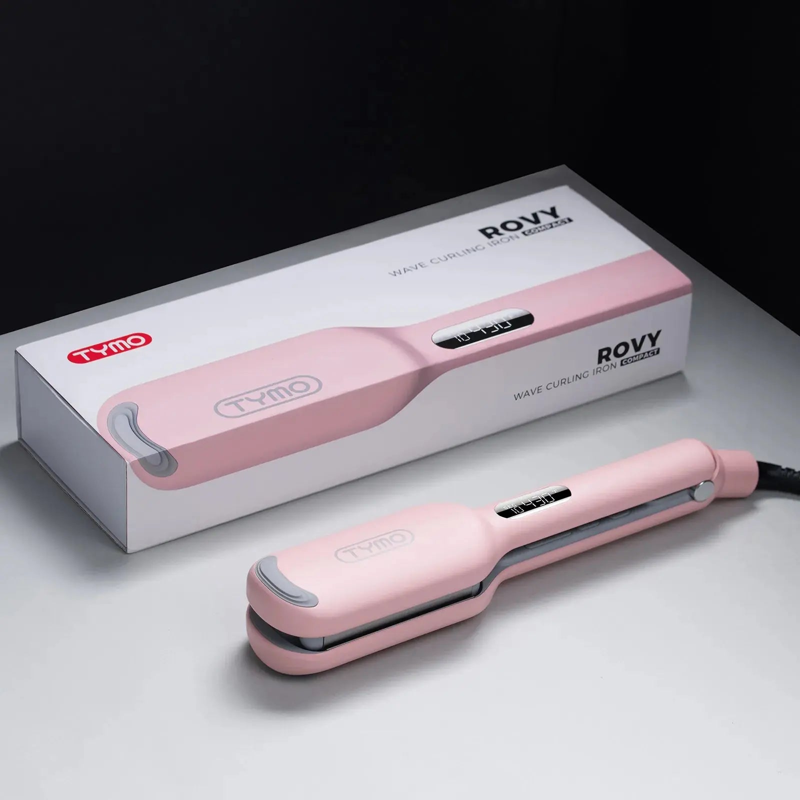 TYMO ROVY Compact Hair Straightener Brush - Professional Ionic Ceramic Flat Iron for Smooth & Shiny Hair - Perfect for Home, Travel & Salon Use