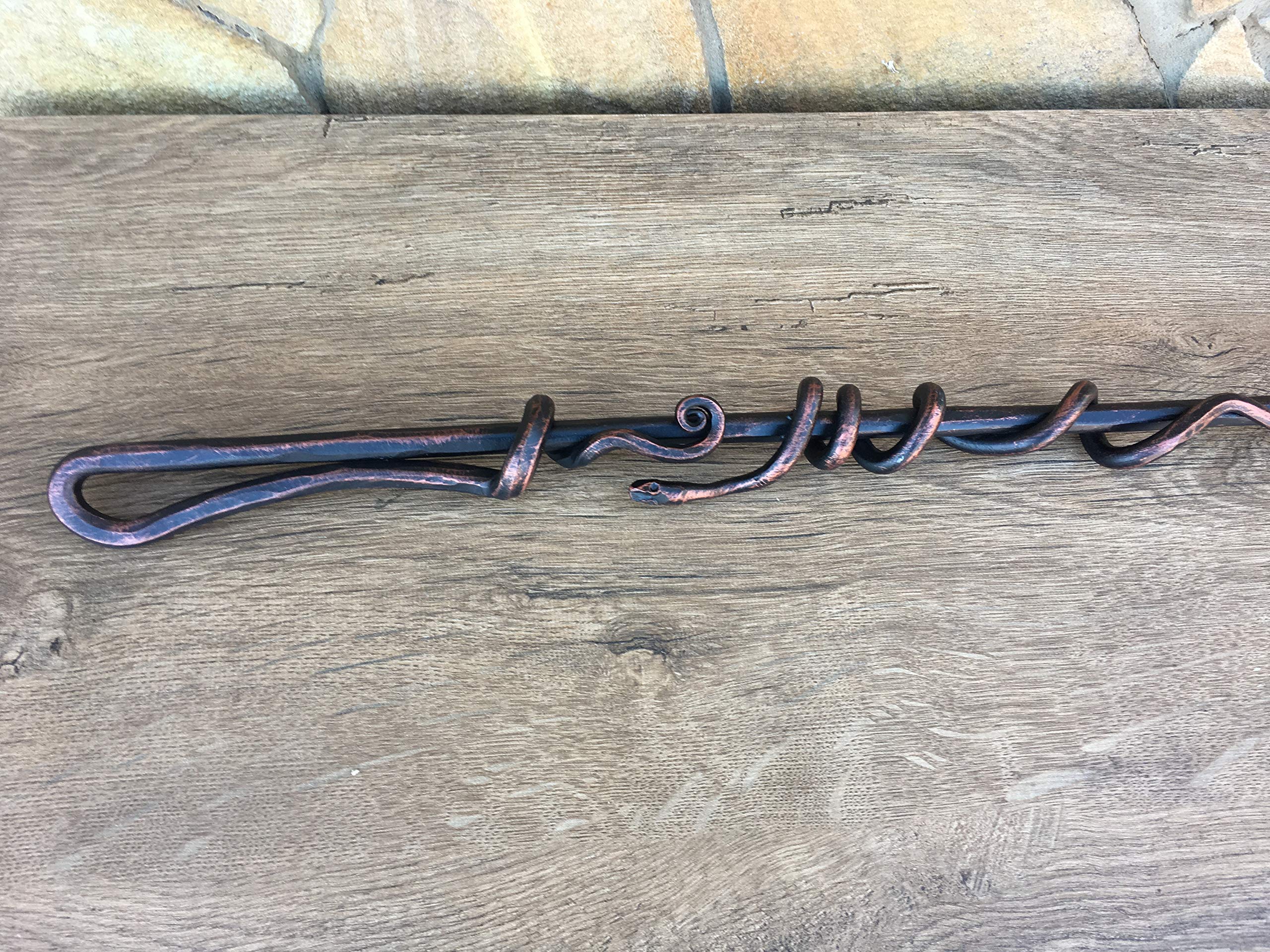 Hand Forged Fire Poker Set - Heavy Duty Fireplace Accessories for Men - Unique Anniversary & Birthday Gift for Him - Perfect for Campfires, Fire Pits & Indoor Fireplaces