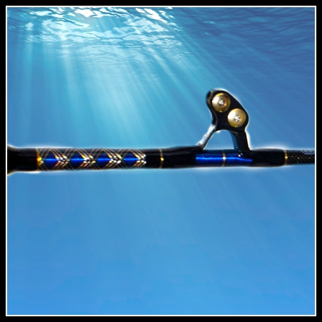 Carbon Fiber Venom PRO Series 80-130LB Fishing Rod - Tournament Grade for Penn & Shimano Reels - Set of 2 PAC Bay Guides - Saltwater & Freshwater Fishing, Offshore & Inshore Angling