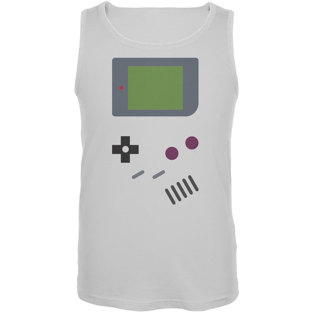 Handheld Gamer White Adult Tank Top - X-Large | Comfortable Casual Gaming Shirt for Men | Perfect for Gaming Sessions, Summer Wear & Outdoor Activities