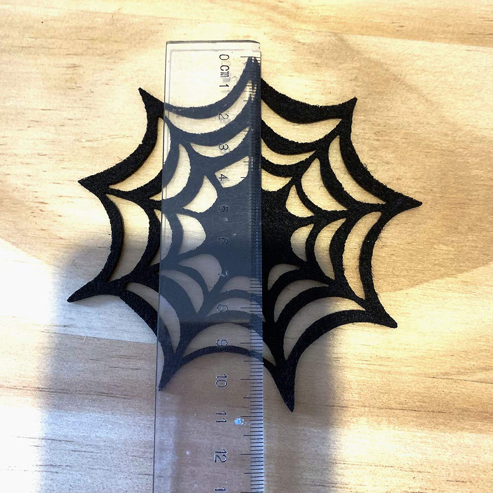 10-Pack Halloween Felt Pot Holders & Spider Web Coasters Set - Black Circular Table Runners, Silicone Drink Coasters, Ghost Round Ash Tray - Perfect for Dining Table Decor, Kitchen Accessories, and Spooky Party Supplies