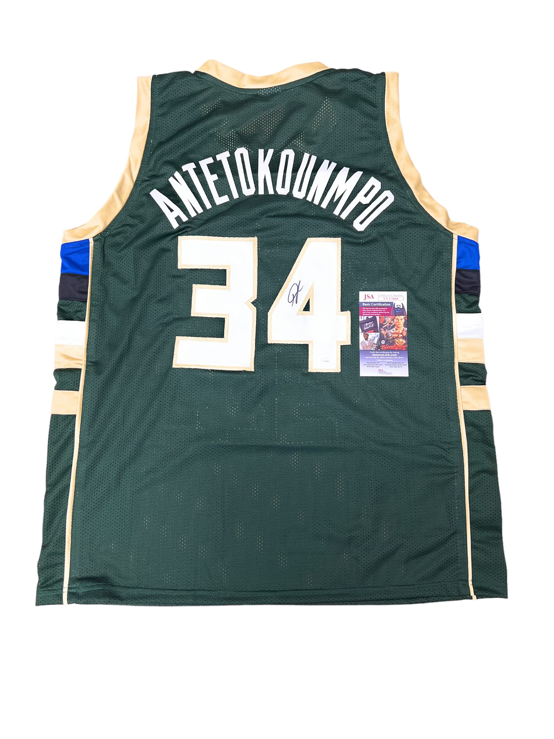 Authentic Giannis Antetokounmpo Milwaukee Bucks Signed Jersey - Green 
