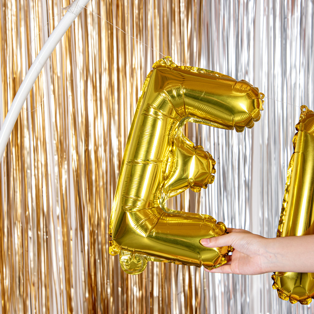 Balloonify Gold Mylar Letter E Balloon - 16 Inch Large Foil Alphabet Balloon for Birthday Party Decorations, Baby Shower, Graduation & Anniversary Celebrations