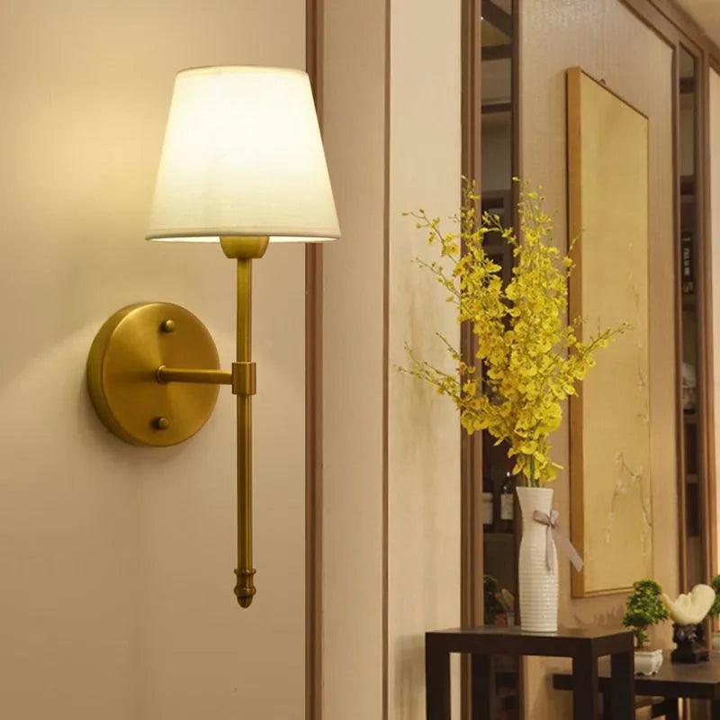 Modern Double Wall Sconces for Living Room - Brass Finish Wall Lights for Bedroom, Hallway & Dining Room - Elegant Home Decor Lighting