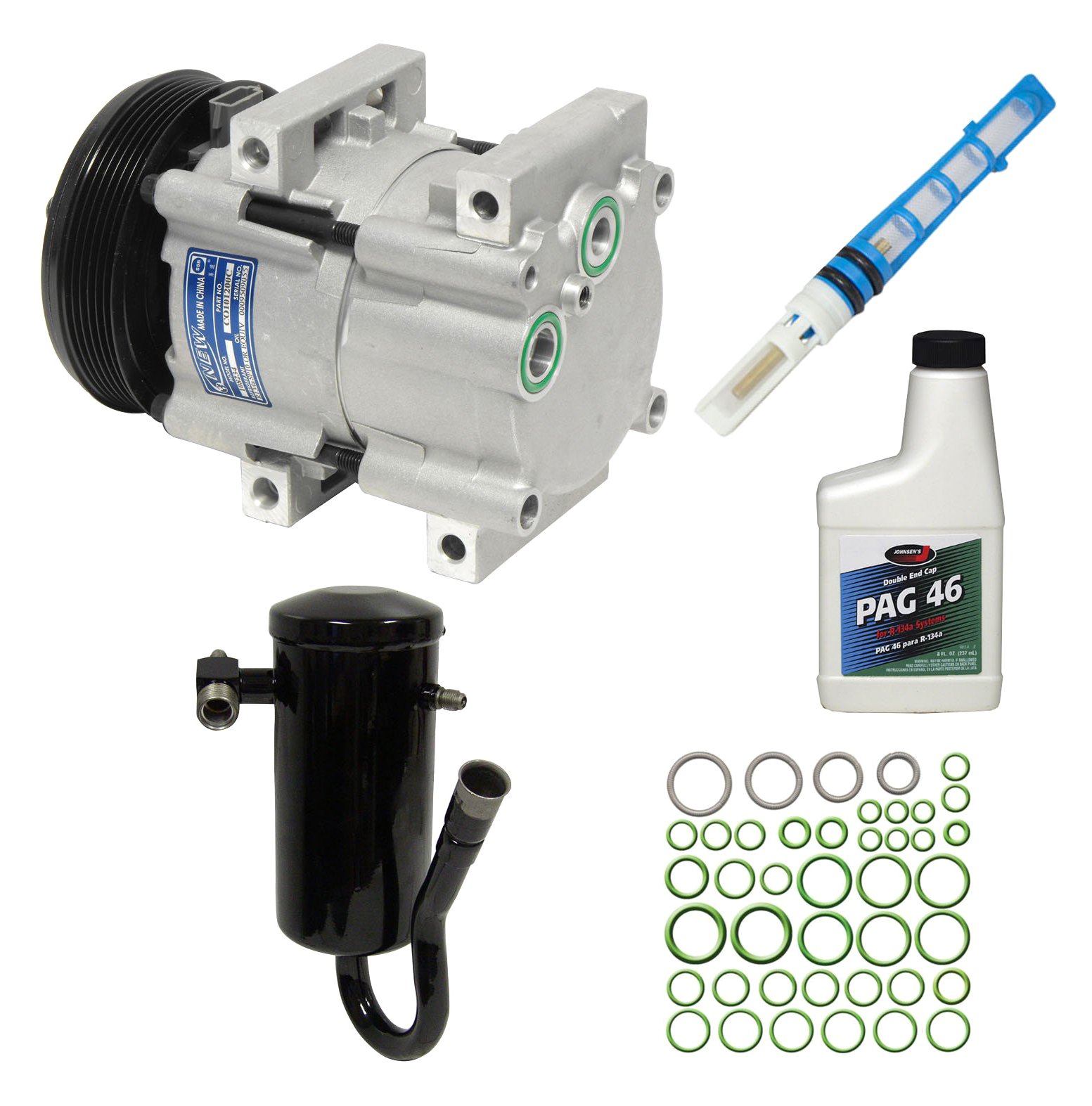 Universal Air Conditioner KT 1276 A/C Compressor & Component Kit - Replacement Parts for Car AC System Repair | Perfect for Auto Mechanics & DIY Vehicle Maintenance