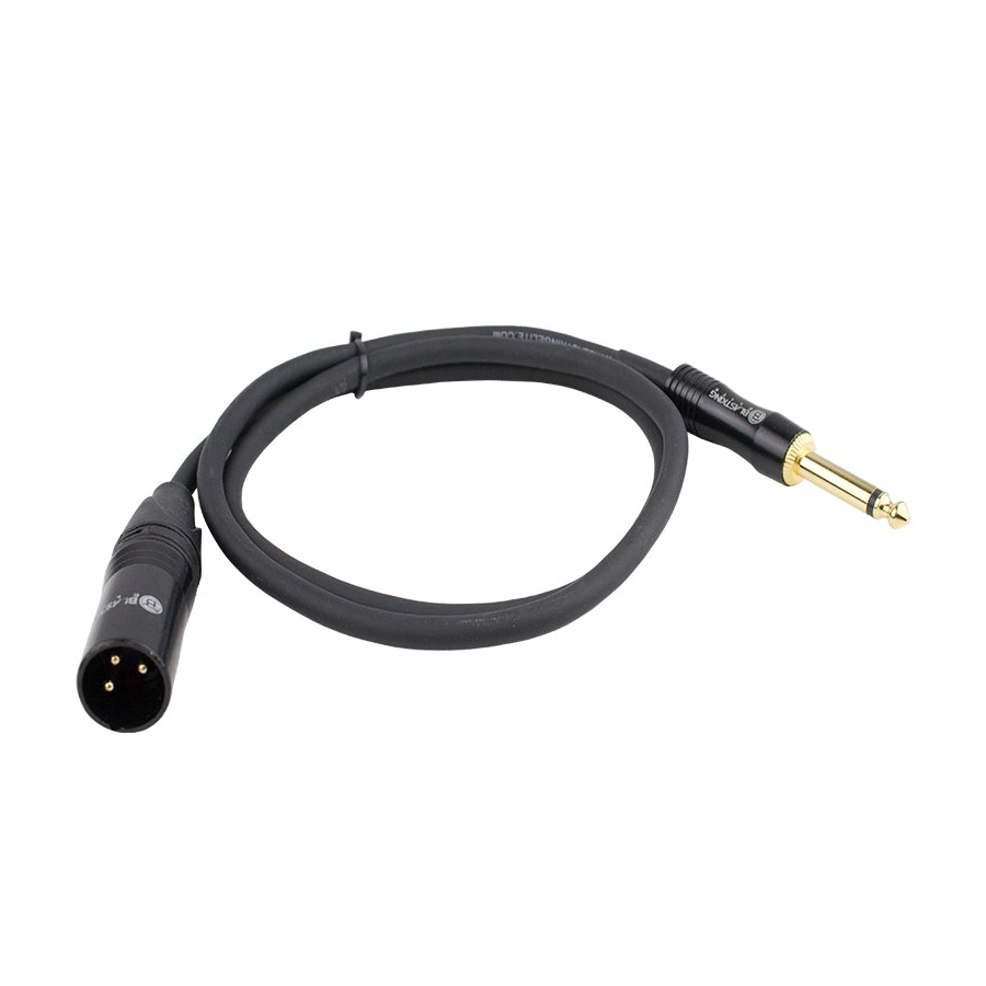 Blastking 6 Foot XLR Male to 1/4 Inch TRS Cable - High Quality Balanced Audio Cable for Studio Recording, Live Sound & DJ Equipment (CXLRMQU)