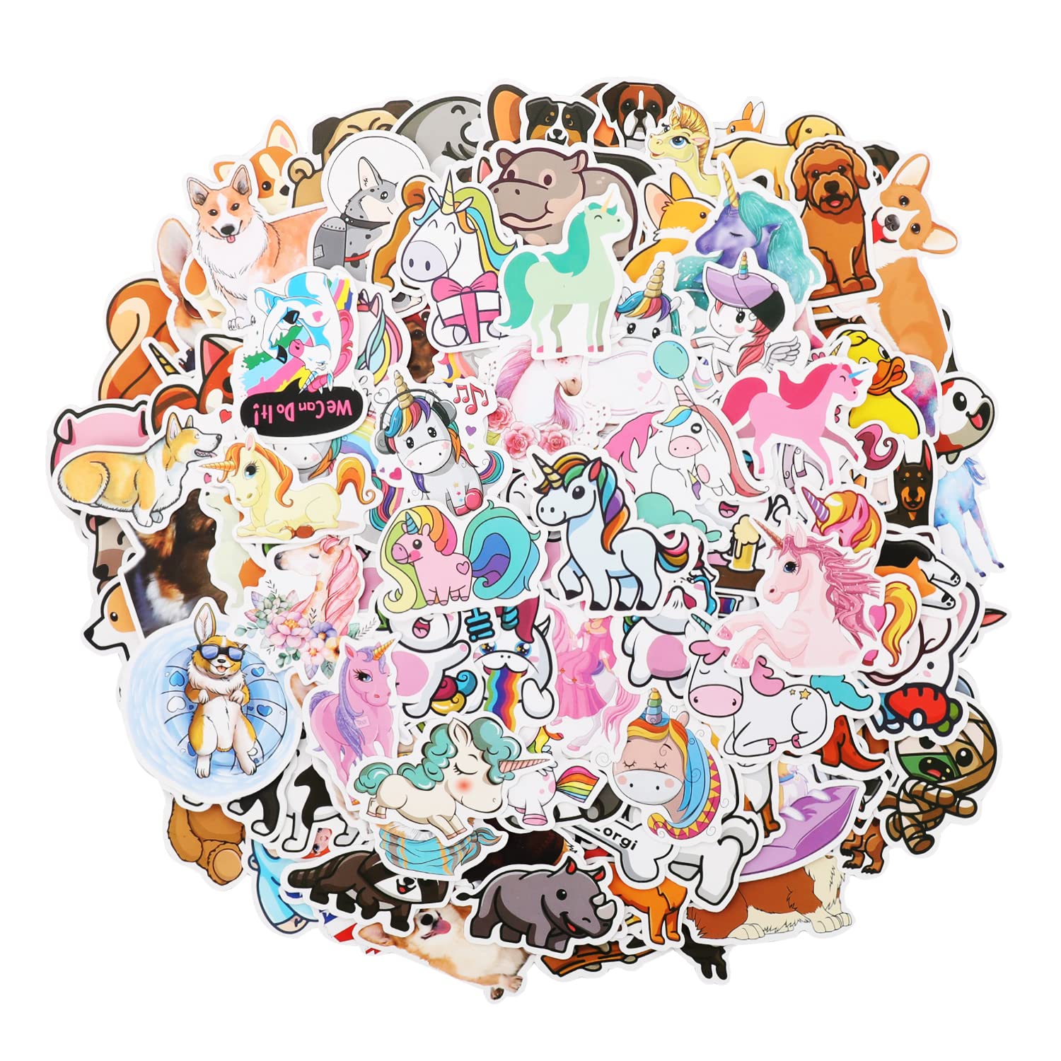 235 Pcs Cute Waterproof Vinyl Stickers for Water Bottles, Hydro Flask, Laptop, Skateboard - Kawaii Animal Stickers for Kids & Teen Girls | Bulk Sticker Pack for School, DIY Crafts & Personalization