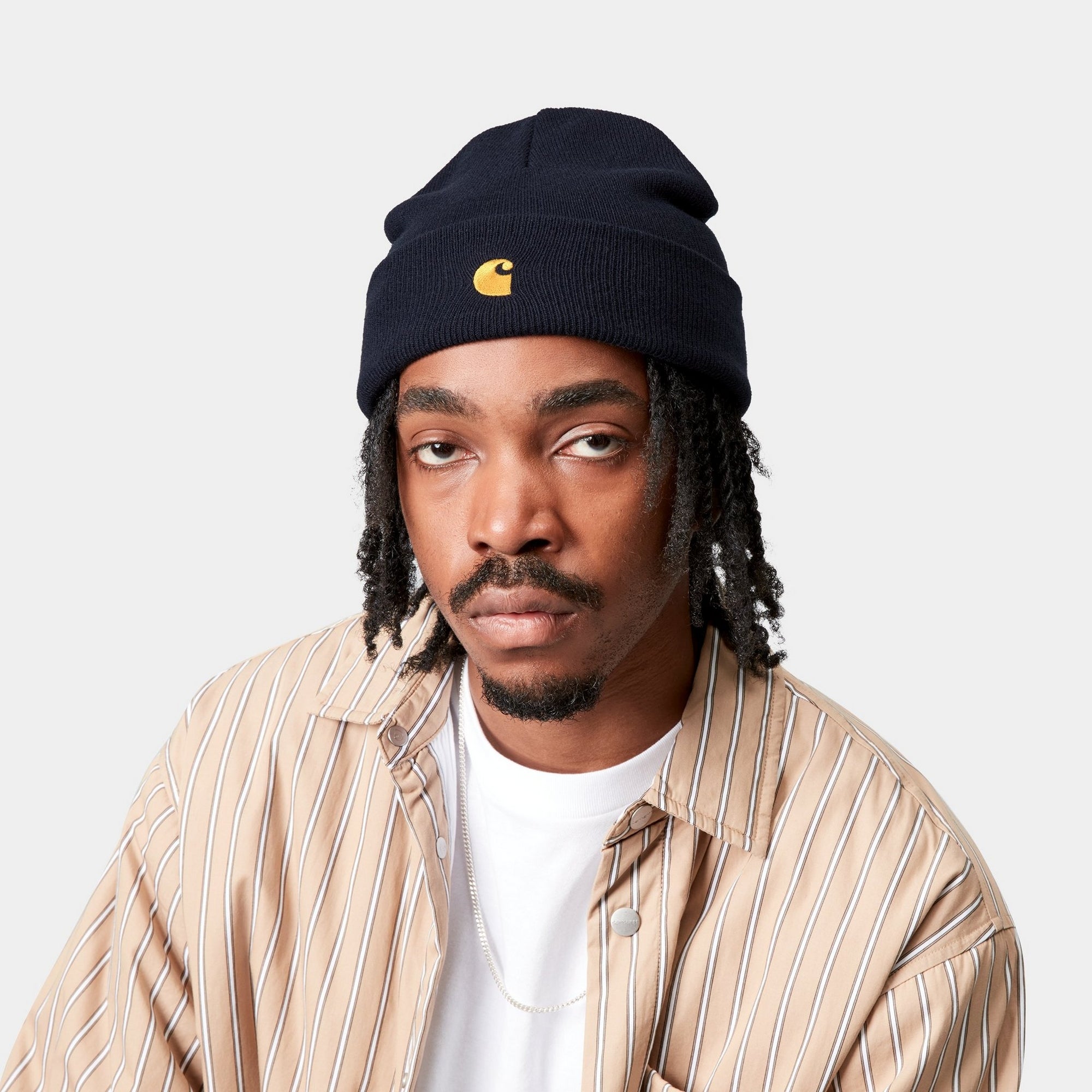 Chase Beanie - Soft Winter Hat for Men & Women, Dark Navy Blue, Warm Fleece Lined Skull Cap for Cold Weather - Perfect for Skiing, Hiking, and Outdoor Activities