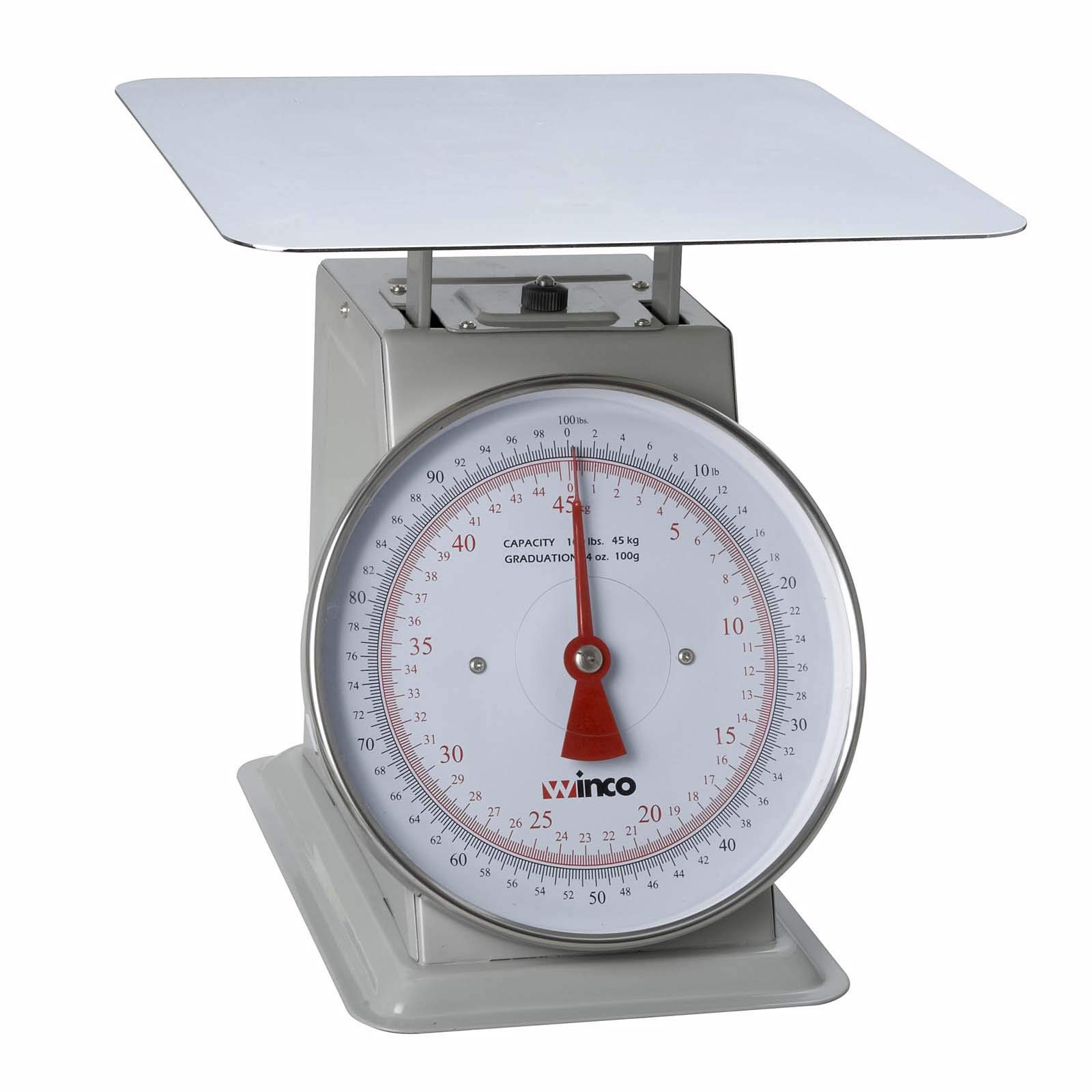 Winco 100 lb Analog Receiving Scale with 9