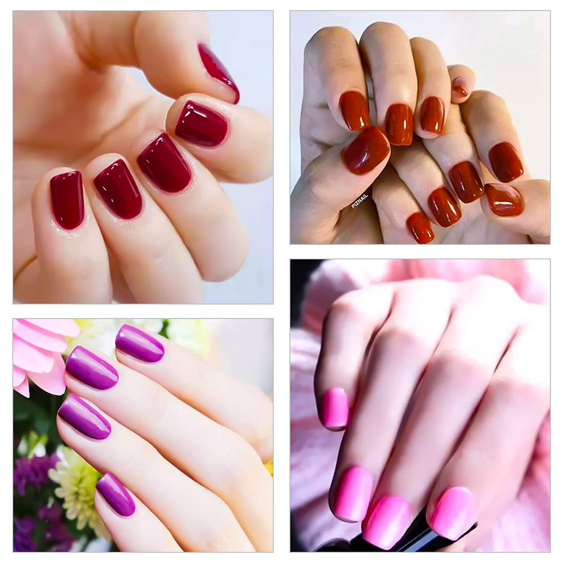 20 Sheets Matte Color Nail Polish Strips with Nail File - Self-Adhesive Gel Nail Wraps for Women - 10 Stylish Designs for Home Manicure & Nail Art DIY - Perfect for Parties, Weddings & Everyday Wear