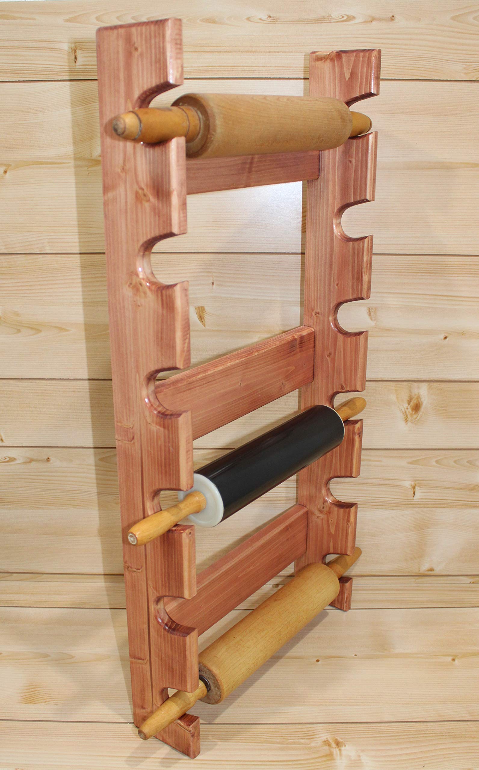 6-Slot Rolling Pin Rack - Sturdy Rolling Pin Holder & Organizer for Kitchen Storage - Perfect for Baking, Cooking, and Dough Preparation