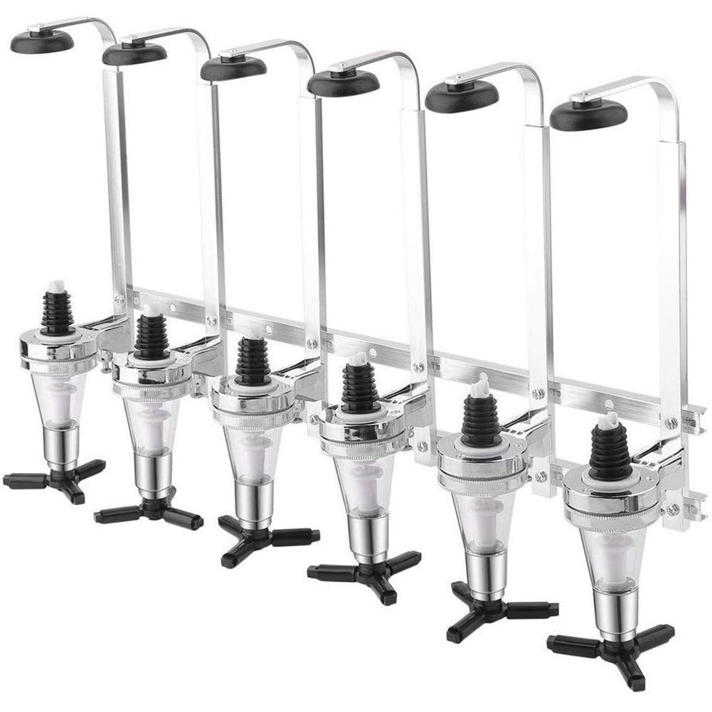 Premium Stainless Steel Wall Mount Wine Rack - Holds 6 Bottles for Wine, Spirits & Beverages | Space-Saving Bar Storage Solution for Home, Kitchen & Restaurant Decor