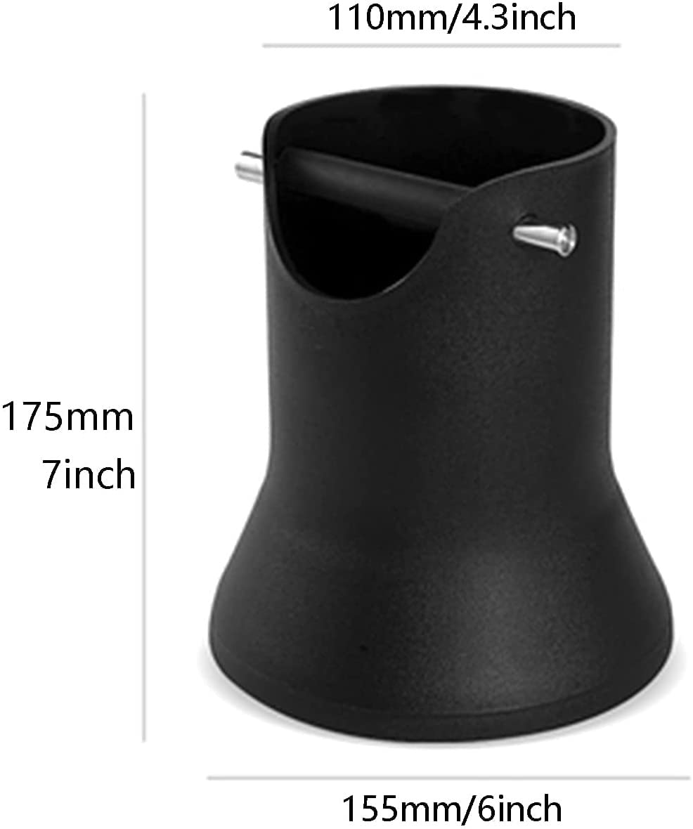 Stainless Steel Coffee Knock Box - Anti-Slip Espresso Grounds Bin for Home & Cafe Use | Durable Coffee Grind Dump Container | Perfect for Baristas & Coffee Lovers (Kitchen, Coffee Station, Commercial Use)