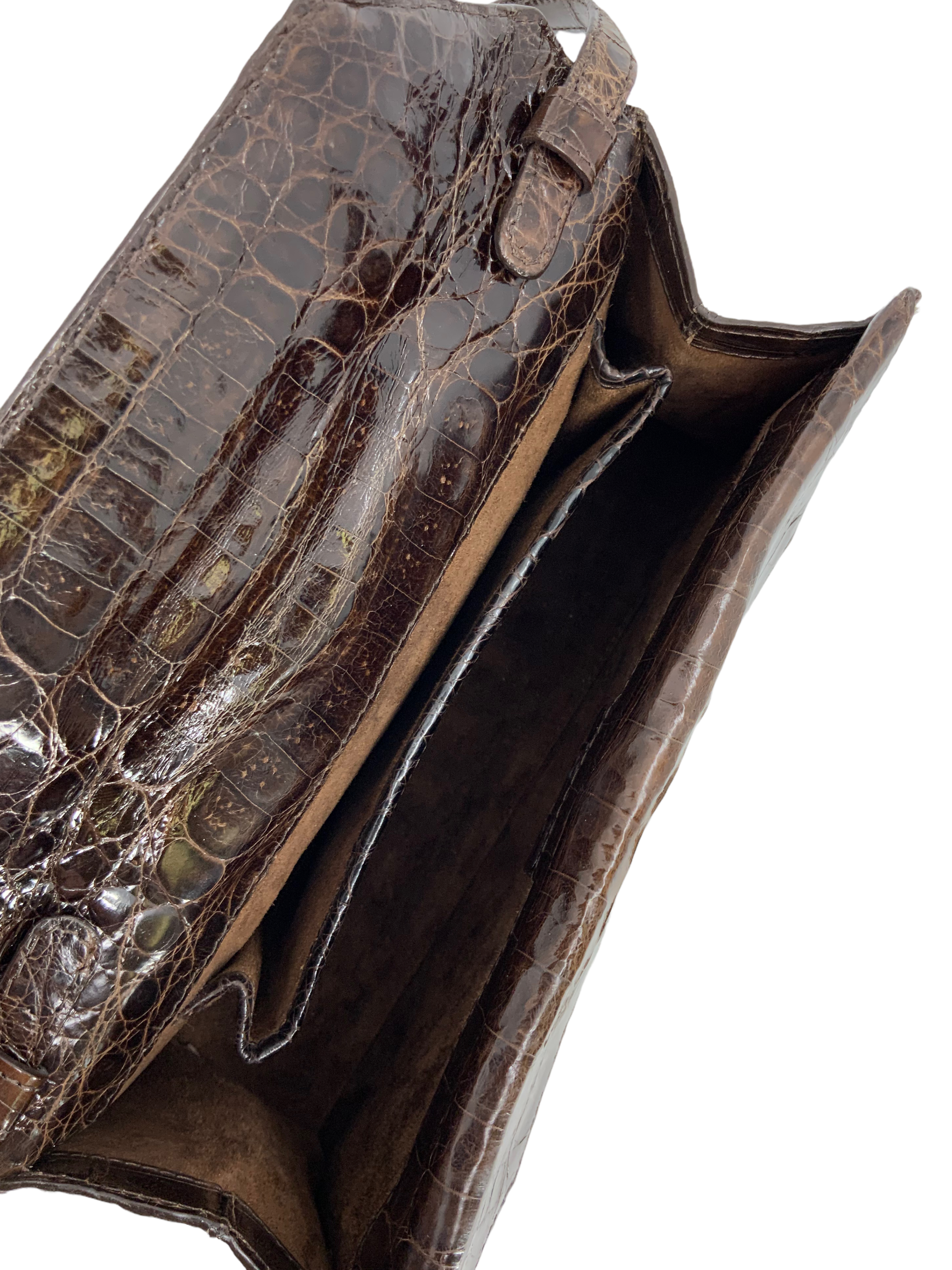 Nancy Gonzalez Genuine Crocodile Leather Small Flap Clutch with Detachable Shoulder Strap - Luxury Evening Bag for Women, Perfect for Parties, Weddings & Special Occasions
