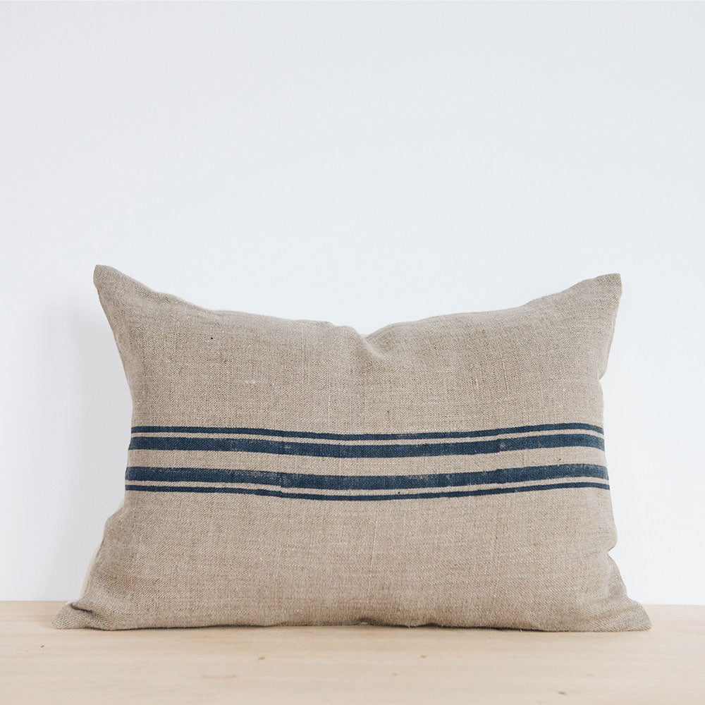 Handmade Linen Block Printed Pillow Cover No. 0522 - Bohemian Home Decor for Living Room, Bedroom & Sofa