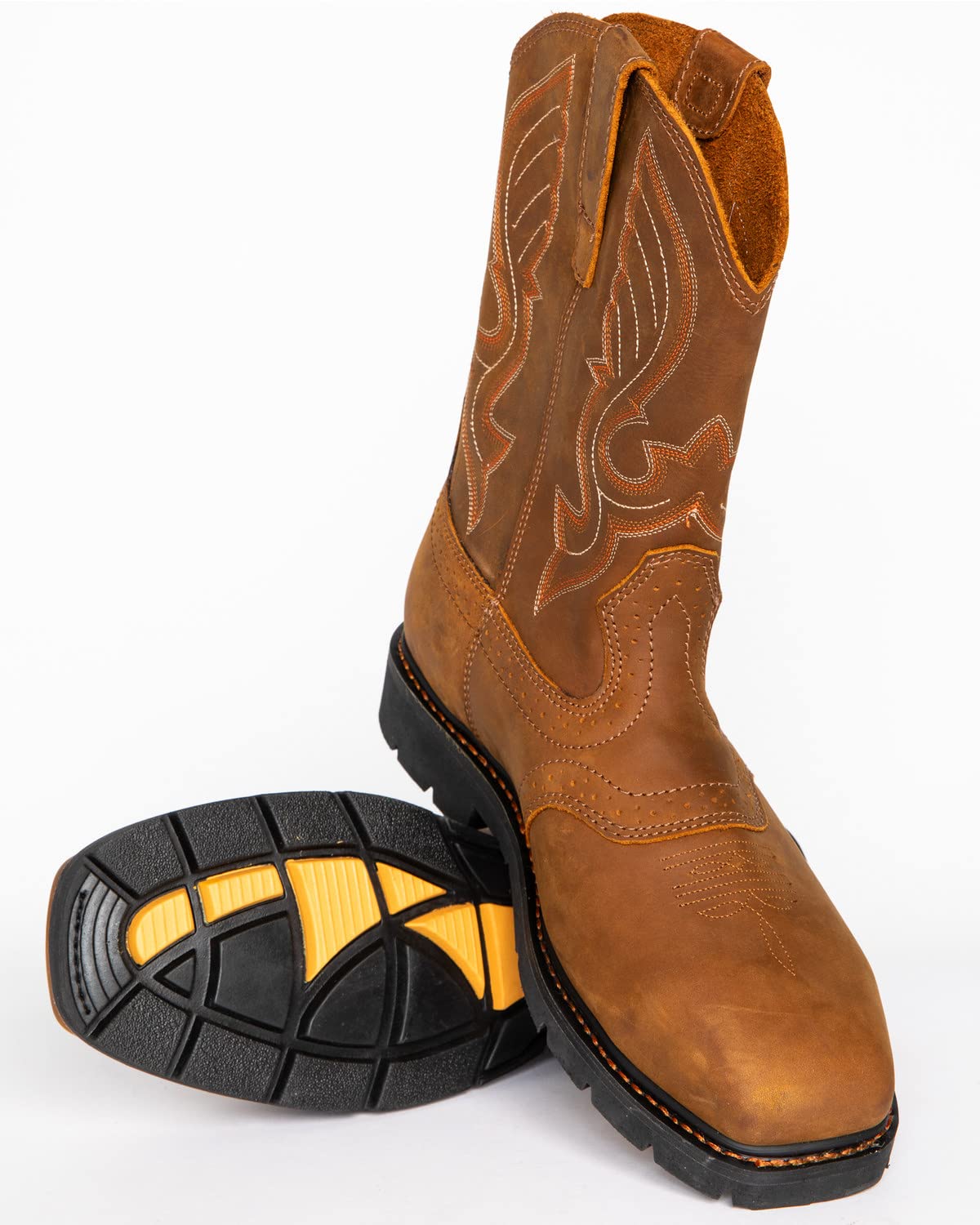Cody James Men's Mustang Western Work Boot with Composite Toe - Durable & Comfortable for Ranch Work, Construction, and Outdoor Activities