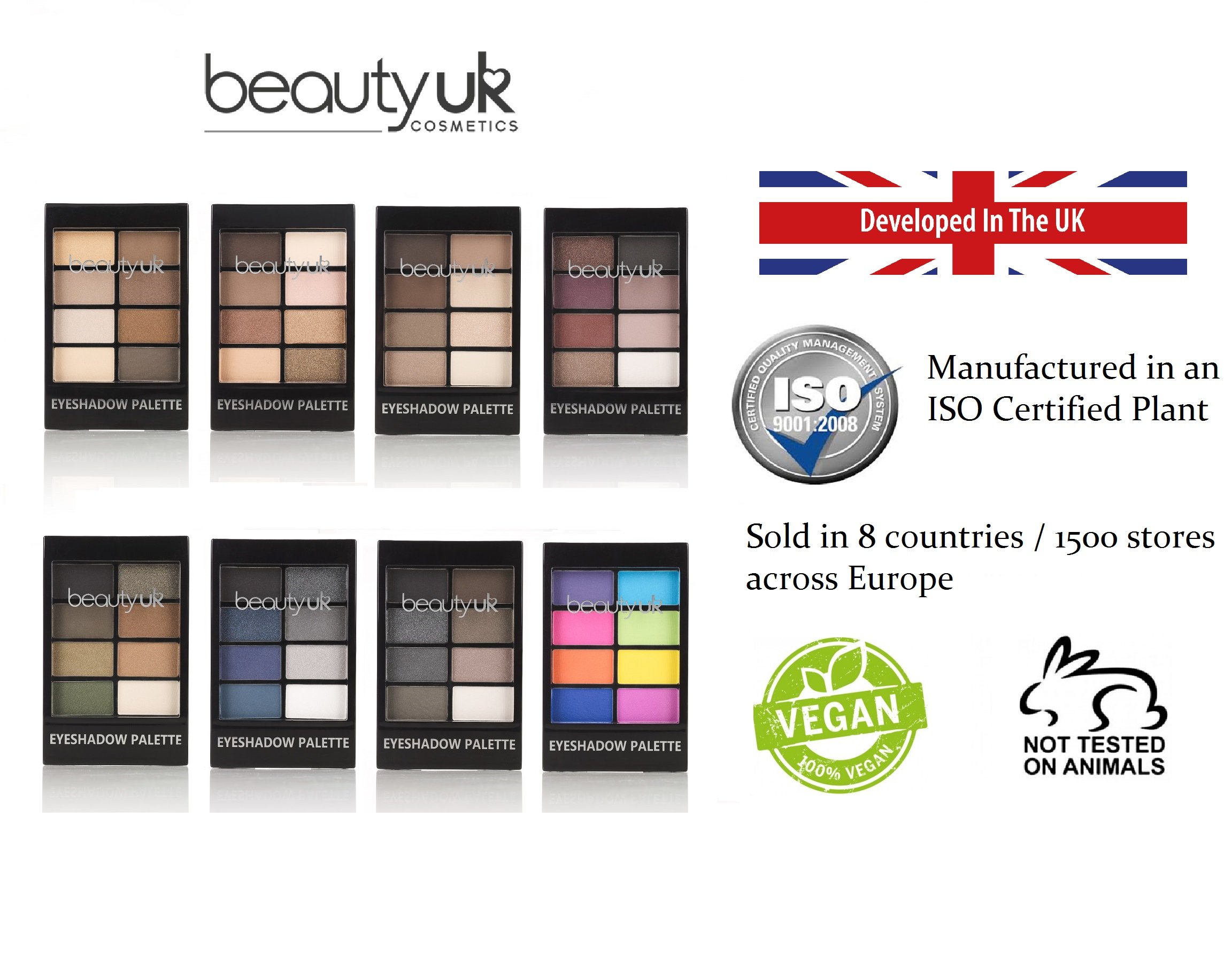 Beauty UK Eyeshadow Palette No. 6 - After Dark | 12 Highly Pigmented Matte & Shimmer Eyeshadows | Vegan & Cruelty-Free Makeup | Perfect for Night Out, Party & Special Occasions