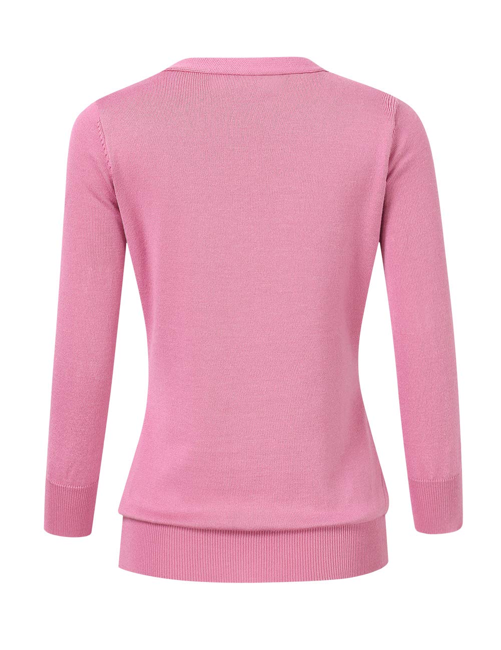 Women's 3/4 Sleeve Button Down Sweater Cardigan - Soft Knit Open Front Longline Wrap - Perfect for Office, Casual Outfits & Fall Layering
