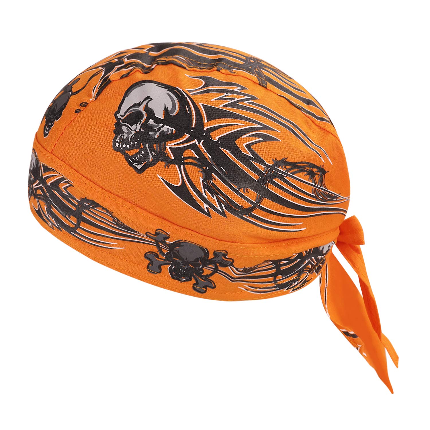 Cycling Skull Cap - UV Protection Sun Bandana & Running Headband for Men & Women - Moisture Wicking Beanie Hat for Sports, Halloween Pirate Costume & Outdoor Activities