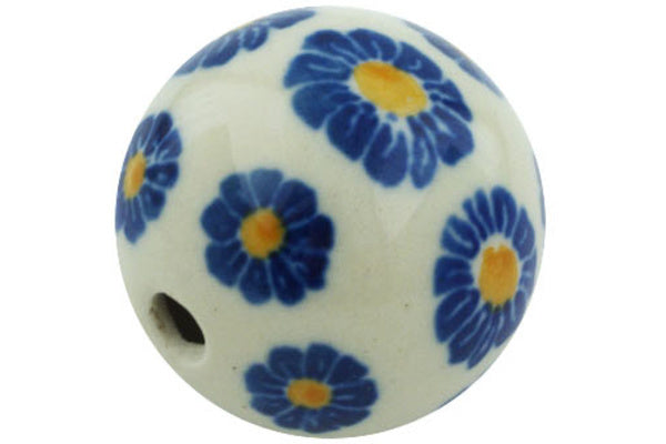1 Bead Blue Zinnia - Handmade Glass Bead for Jewelry Making, DIY Crafts, and Decoration | Perfect for Necklaces, Bracelets, and Home Décor