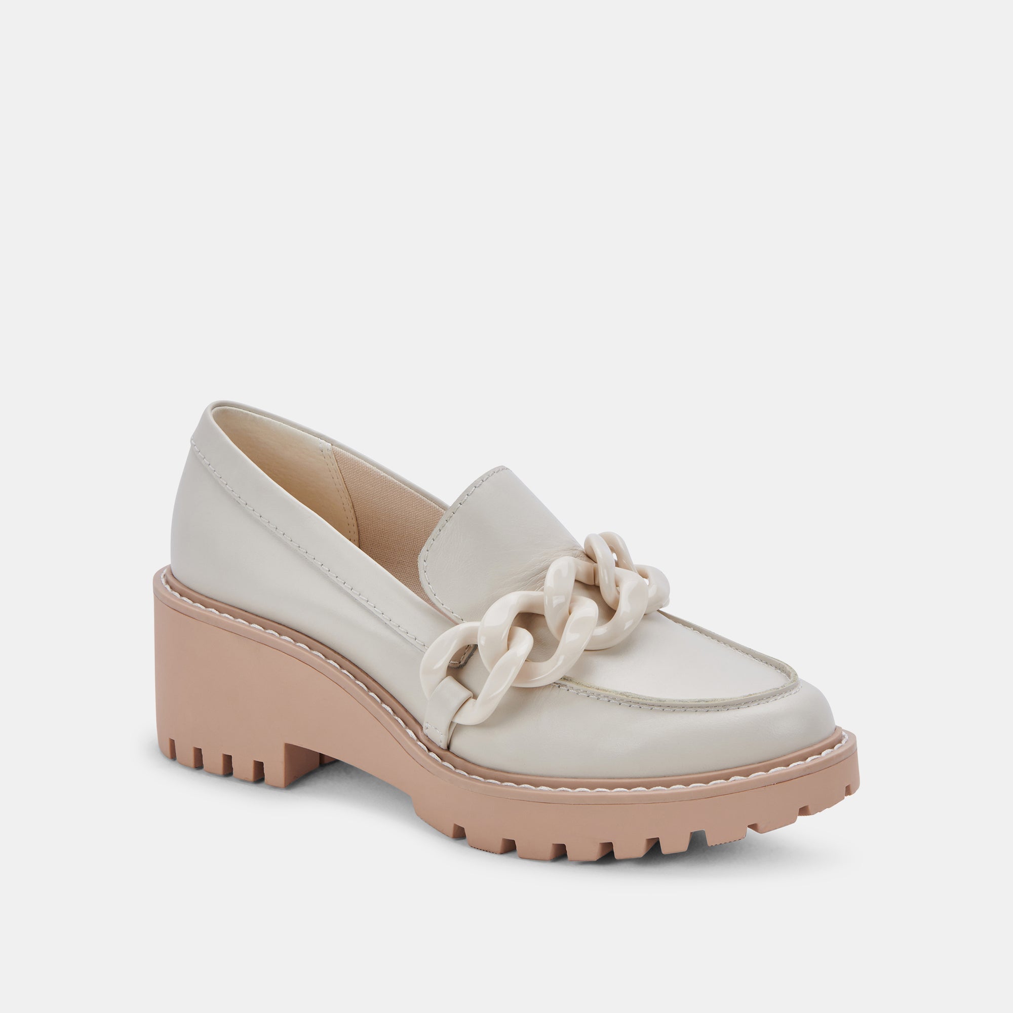 HARIS IVORY LEATHER LOAFERS for Women - Comfortable Slip-On Shoes - Casual & Office Wear - Perfect for Work, Travel & Everyday Use