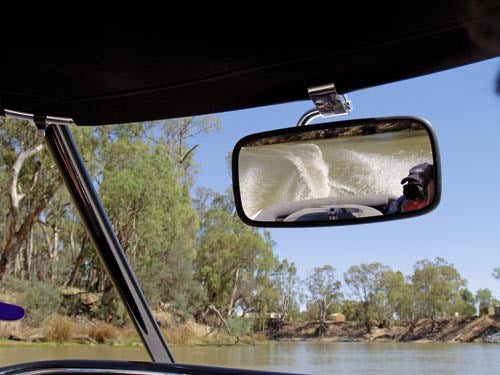 BIMINI Mounted Mirror for Ski Boat - Wide-Angle Adjustable Rearview Mirror for Water Sports & Boating Safety