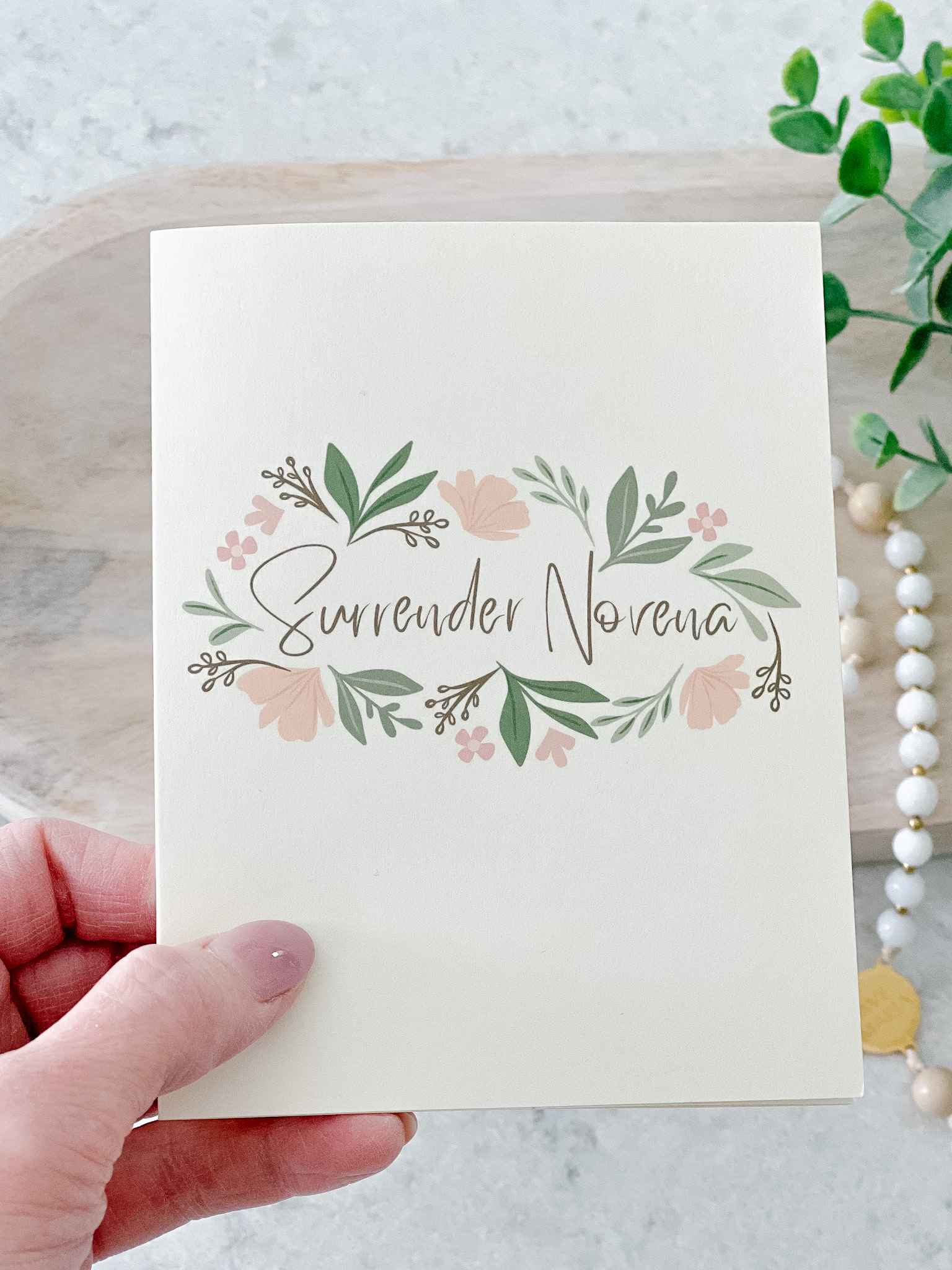 Surrender Novena Prayer Card - Religious Devotional Card for Catholic Faith - Perfect for Prayer, Meditation & Spiritual Growth