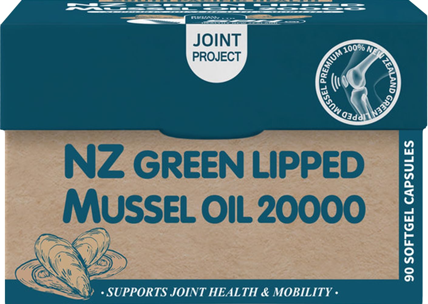 Premium SPH 100% Pure New Zealand Green-Lipped Mussel Oil 20000mg with Krill Oil - 90 Capsules per Bottle (Pack of 3) - Natural Joint Pain Relief & Mobility Support Supplement for Adults - Ideal for Arthritis, Stiffness & Active Lifestyle