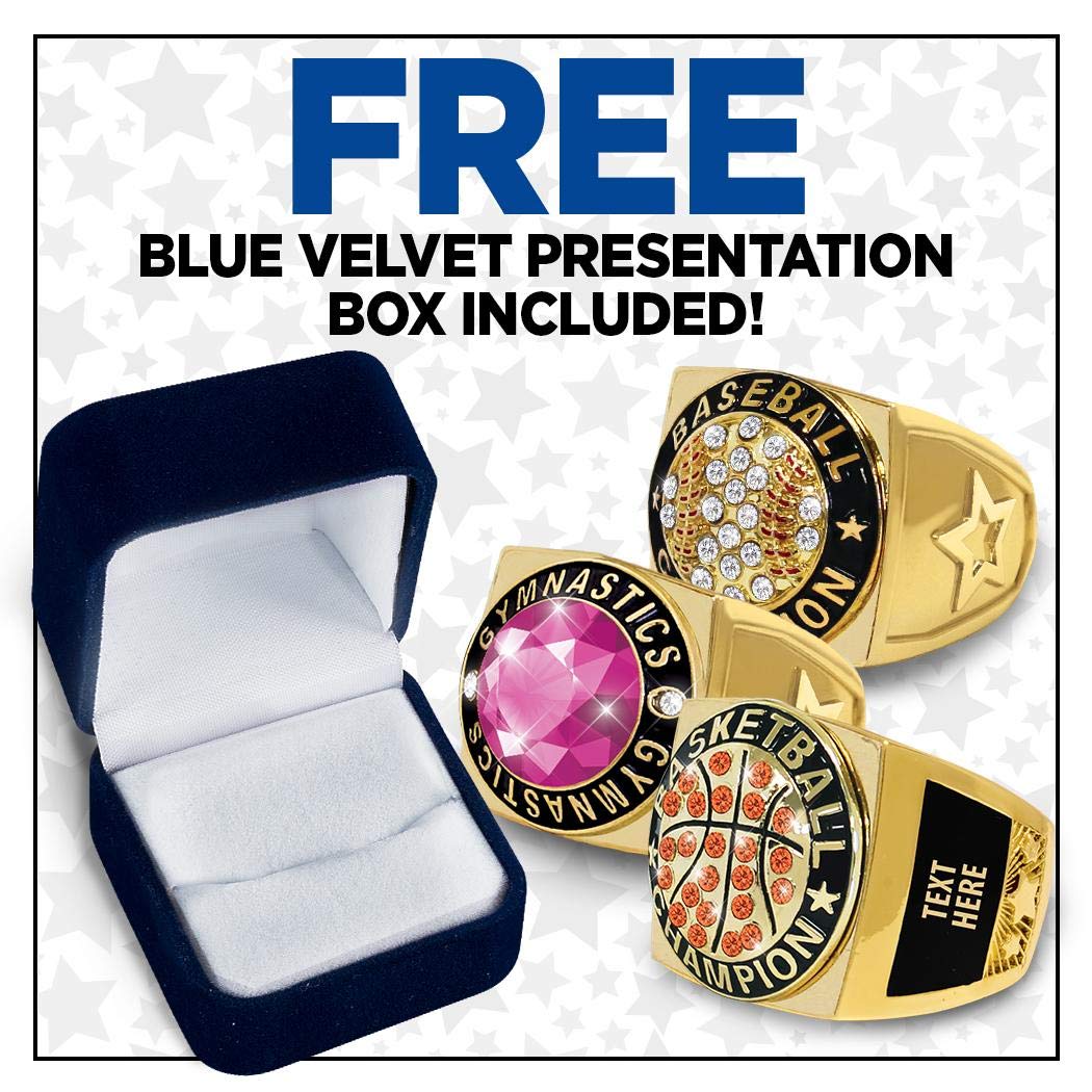 Gold Hockey Championship Ring with Presentation Box - Size 12 - Premium Quality Sports Trophy for Champions | Perfect for NHL Awards, Hockey Tournaments & Team Celebrations