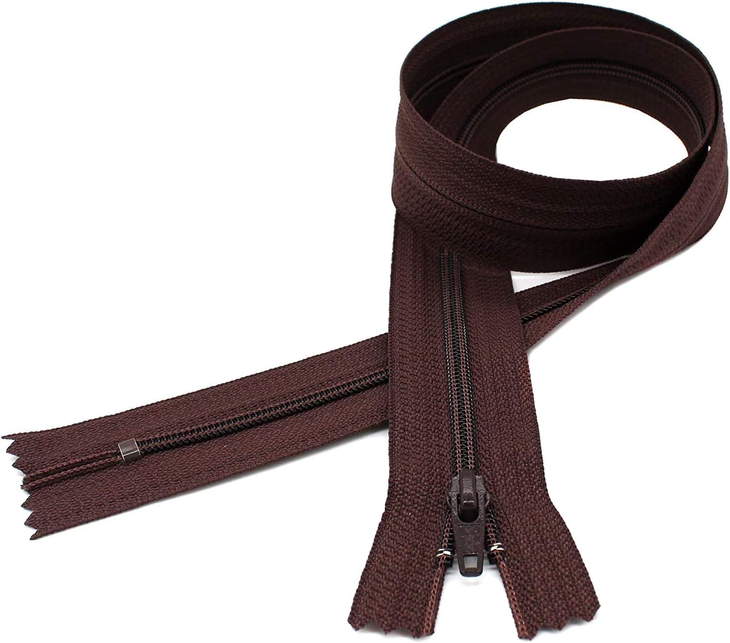 YKK #4.5 Coil Slipcover Upholstery Closed Bottom Zipper - 36 Inch Brown #570 - Heavy Duty Zipper for Furniture Cushions, Sofa Slipcovers & Home Decor Projects (1 Zipper per Pack)