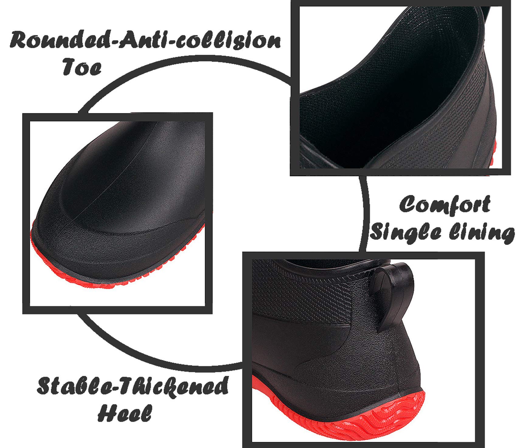 SMajong Waterproof Rain Boots for Women & Men - Anti-Slip Rubber Ankle Boots for Gardening, Car Washing & Outdoor Activities | Comfortable Rain Footwear for Wet Weather