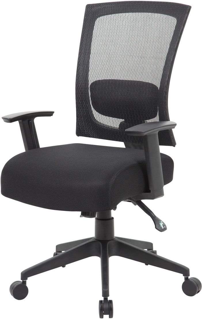 Boss Contract Mesh Back Task Chair [B6716 BK] - Ergonomic Office Chair for Home & Business Use - Comfortable Support for Long Hours of Work