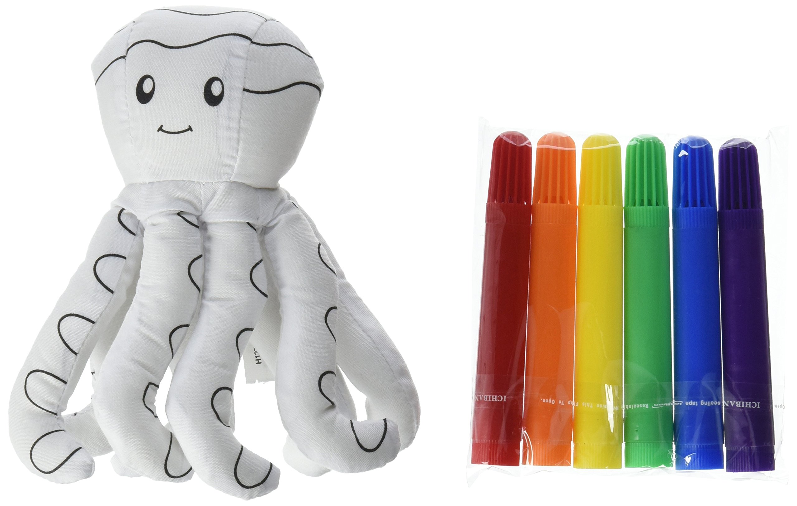 Ganz Octopus Coloring Kit - 7 Piece Art Set for Kids, Creative Drawing & Painting Supplies | Perfect for Birthday Gifts, Classroom Activities & DIY Crafts