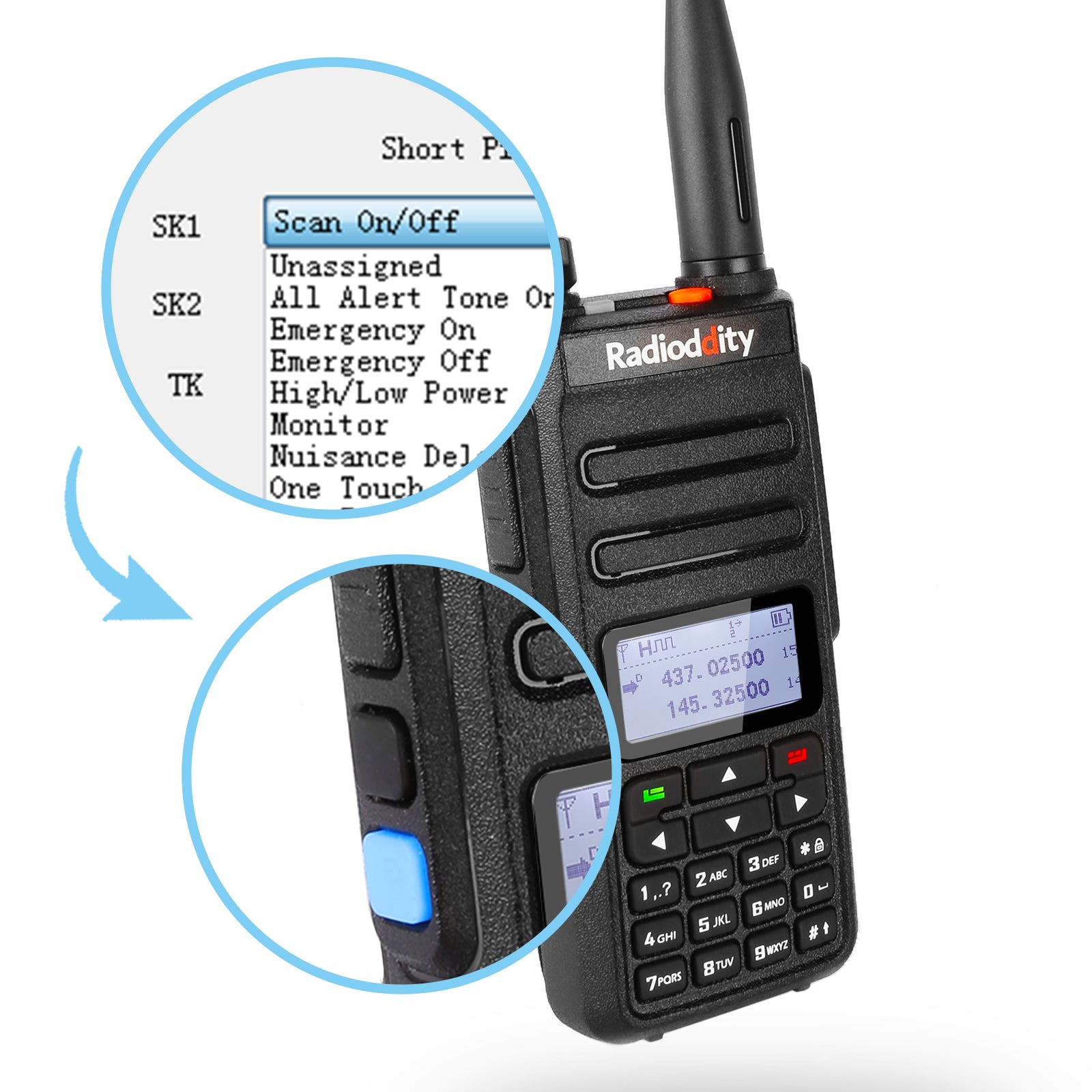 GD 77 DMR Dual Band Two Way Radio with Dual Time Slot & USB Cable - 2 Pack for Business, Security & Outdoor Adventures