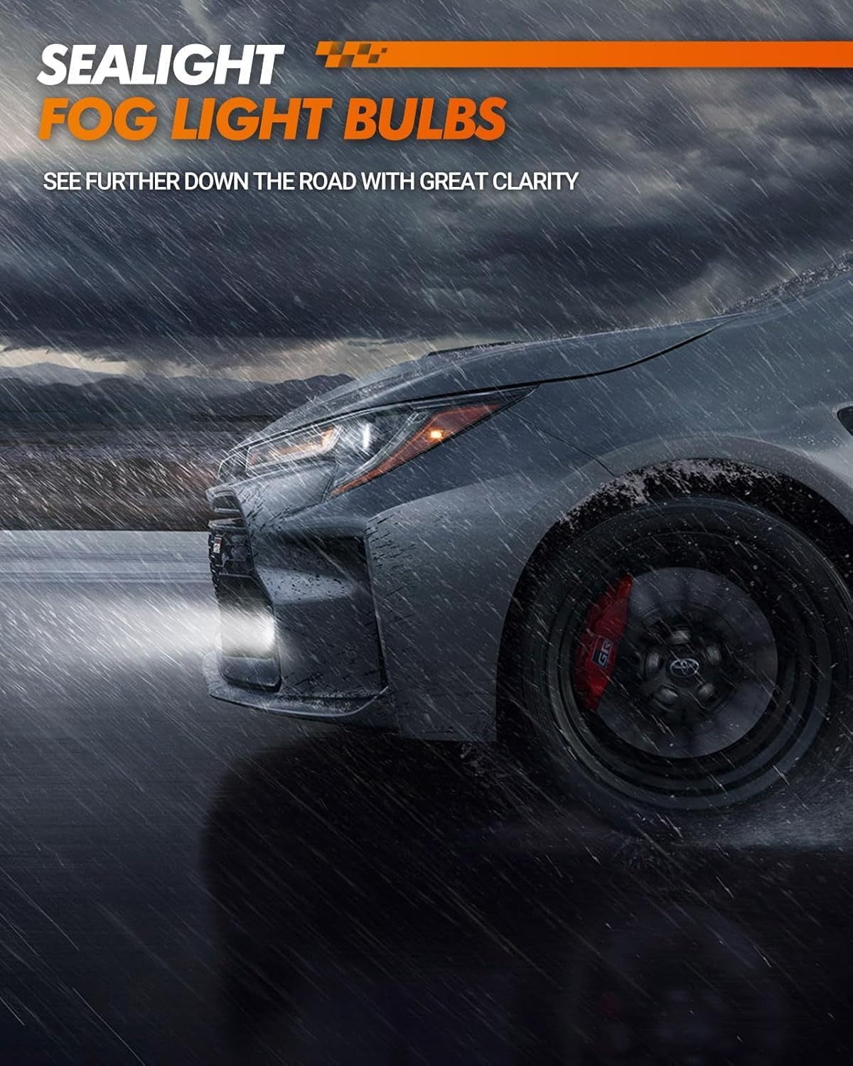 SEALIGHT HB3 Fog Light Bulbs 22000LM Super Bright LED - Turbo Cool Fan for Powersports, ATV, UTV - 600% Brighter Than Halogen - Easy 5-Minute Installation (Pack of 2) - Perfect for Off-Roading, Night Driving & Extreme Weather Conditions