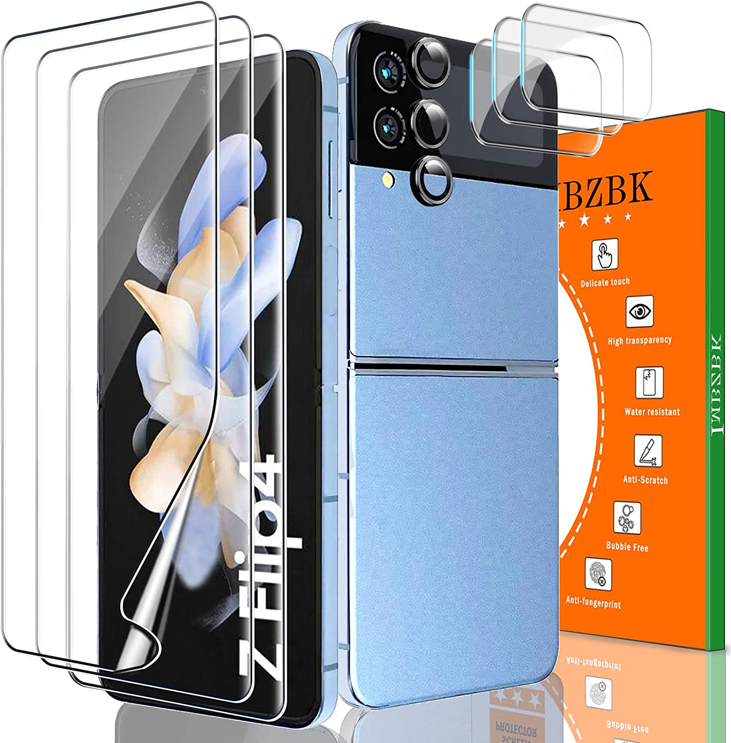 Samsung Galaxy Z Flip 4 5G Screen Protector - Flexible Film Camera Lens Protector with Case Friendly Design for Foldable Phone - Perfect for Daily Use, Travel & Outdoor Protection
