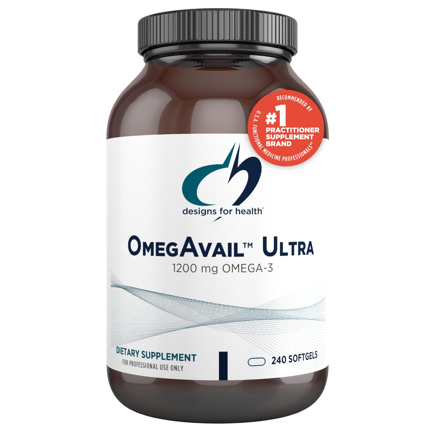 Designs for Health OmegAvail Ultra TG Fish Oil 1200mg - High Potency Triglyceride Form Omega-3 Supplement with DHA & EPA - No Fishy Aftertaste - 240 Softgels - Supports Heart, Brain & Joint Health - Ideal for Adults Seeking Premium Fish Oil Benefits
