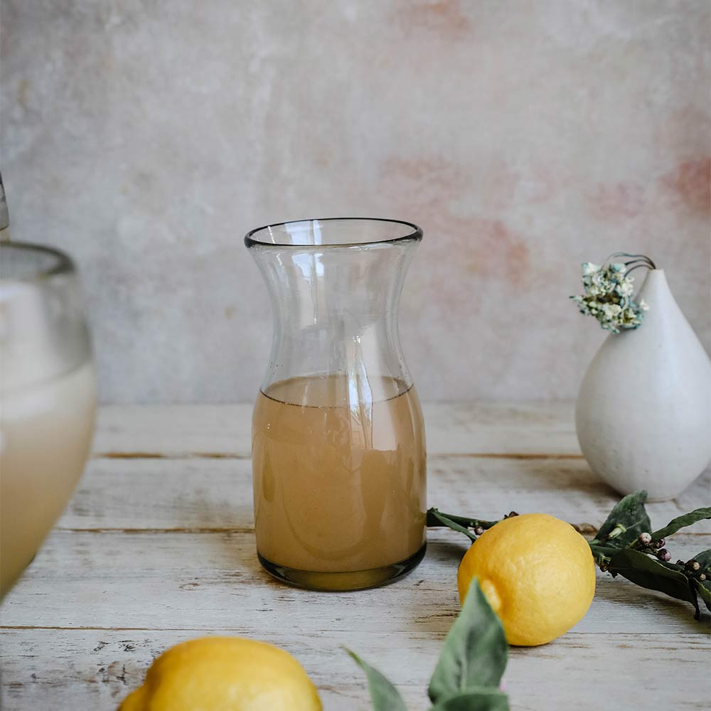 Eco-Friendly Small Recycled Glass Carafe for Water, Juice & Wine - Perfect for Dining, Gifting & Home Decor